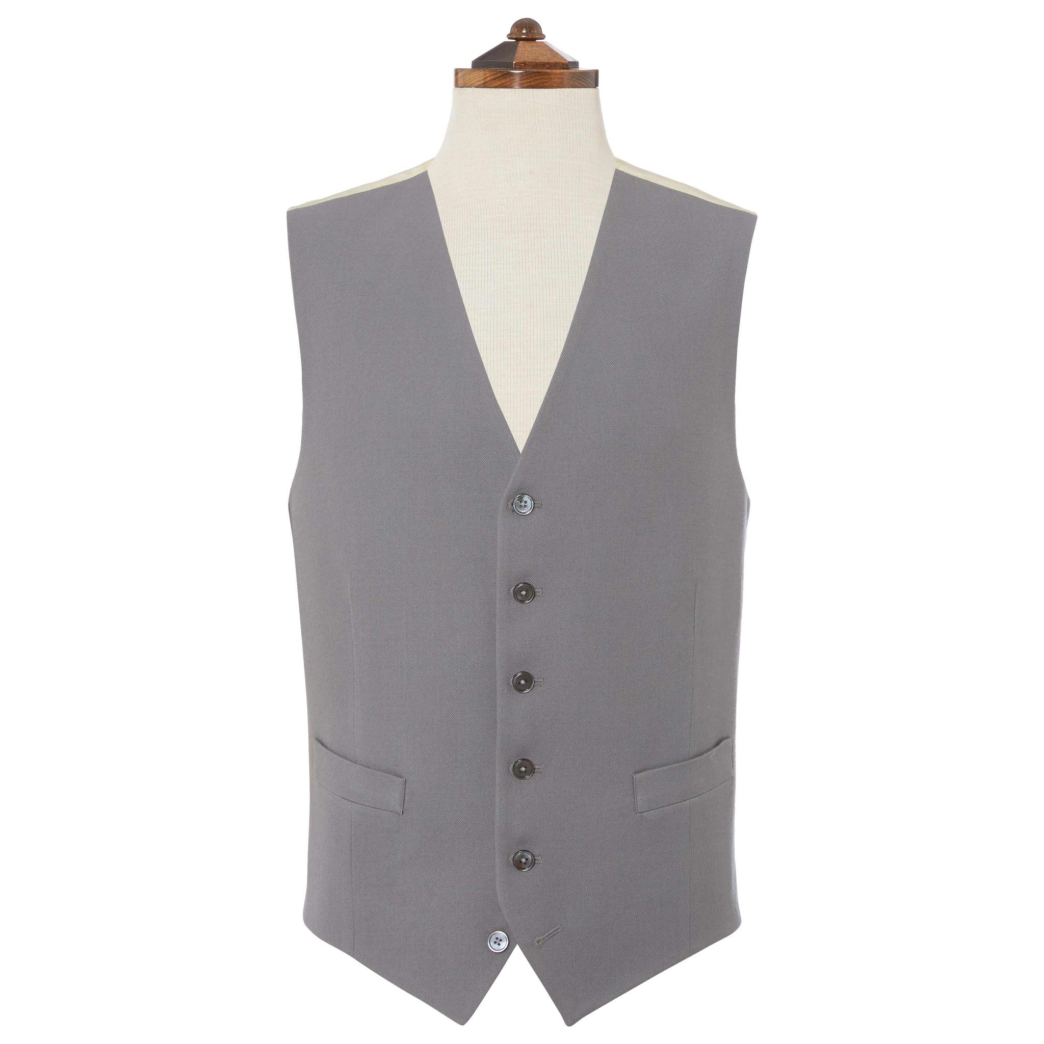 Hyde Grey Wool Waistcoat for Men - Classic Slim Fit Vest for Business, Wedding & Formal Occasions