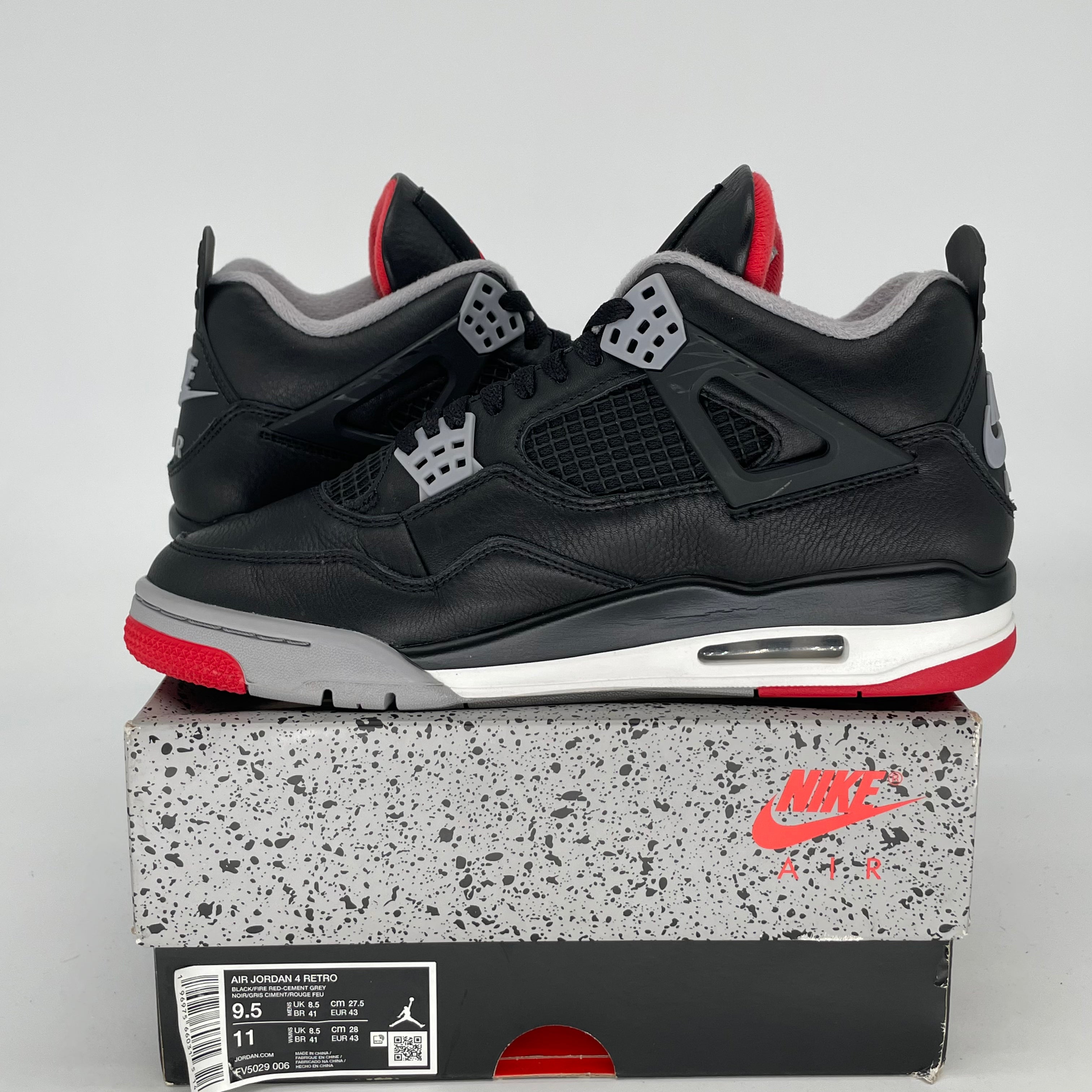 AIR JORDAN 4 BRED REIMAGINED Men's Basketball Shoes - Size 9.5/11W (FV5029-006) | Retro Sneakers for Streetwear & Casual Outfits | Perfect for Basketball, Gym & Everyday Wear