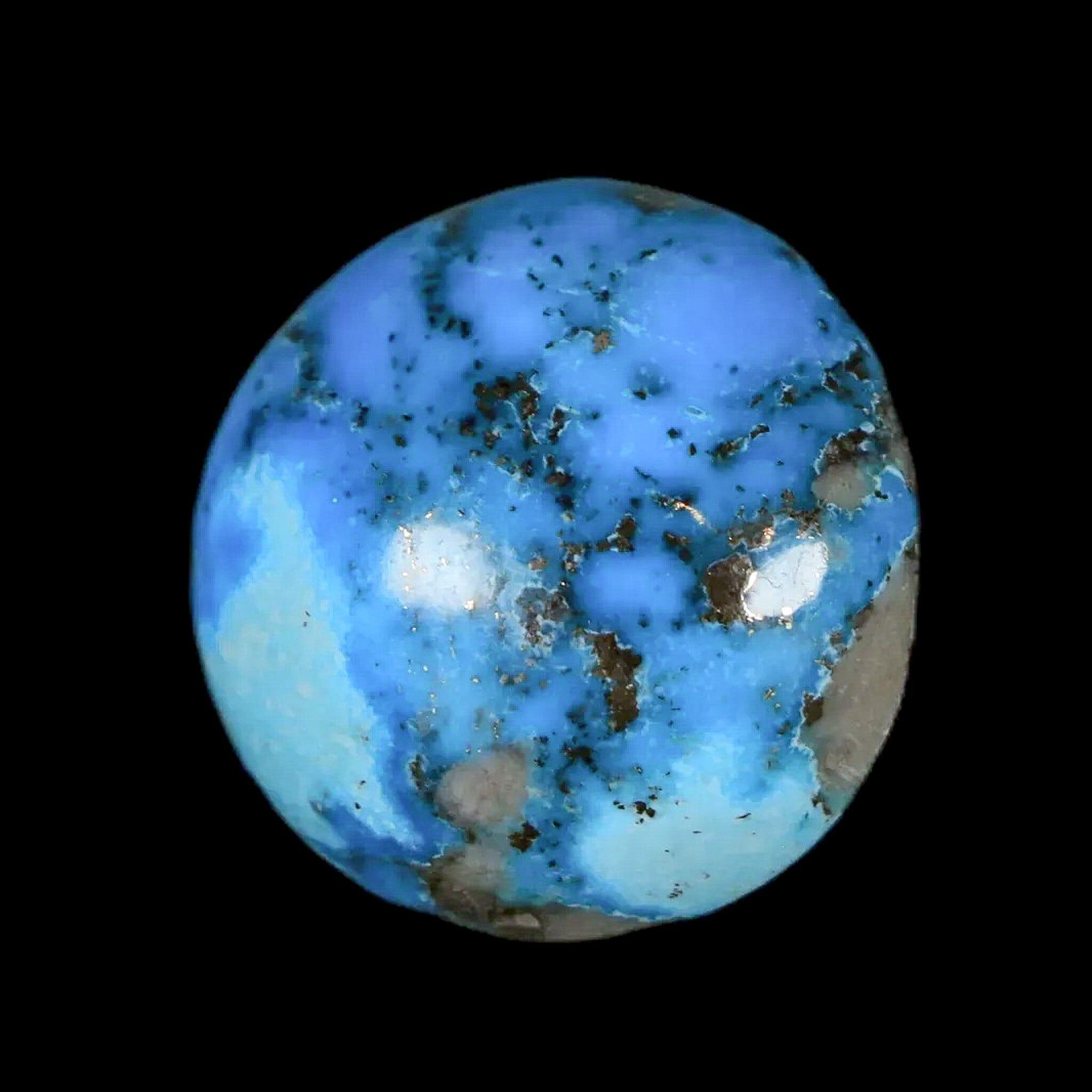 Natural Polished Teal Turquoise Gemstone Mineral Specimen - Cabochon for Jewelry Making, Healing Crystals & Home Decor