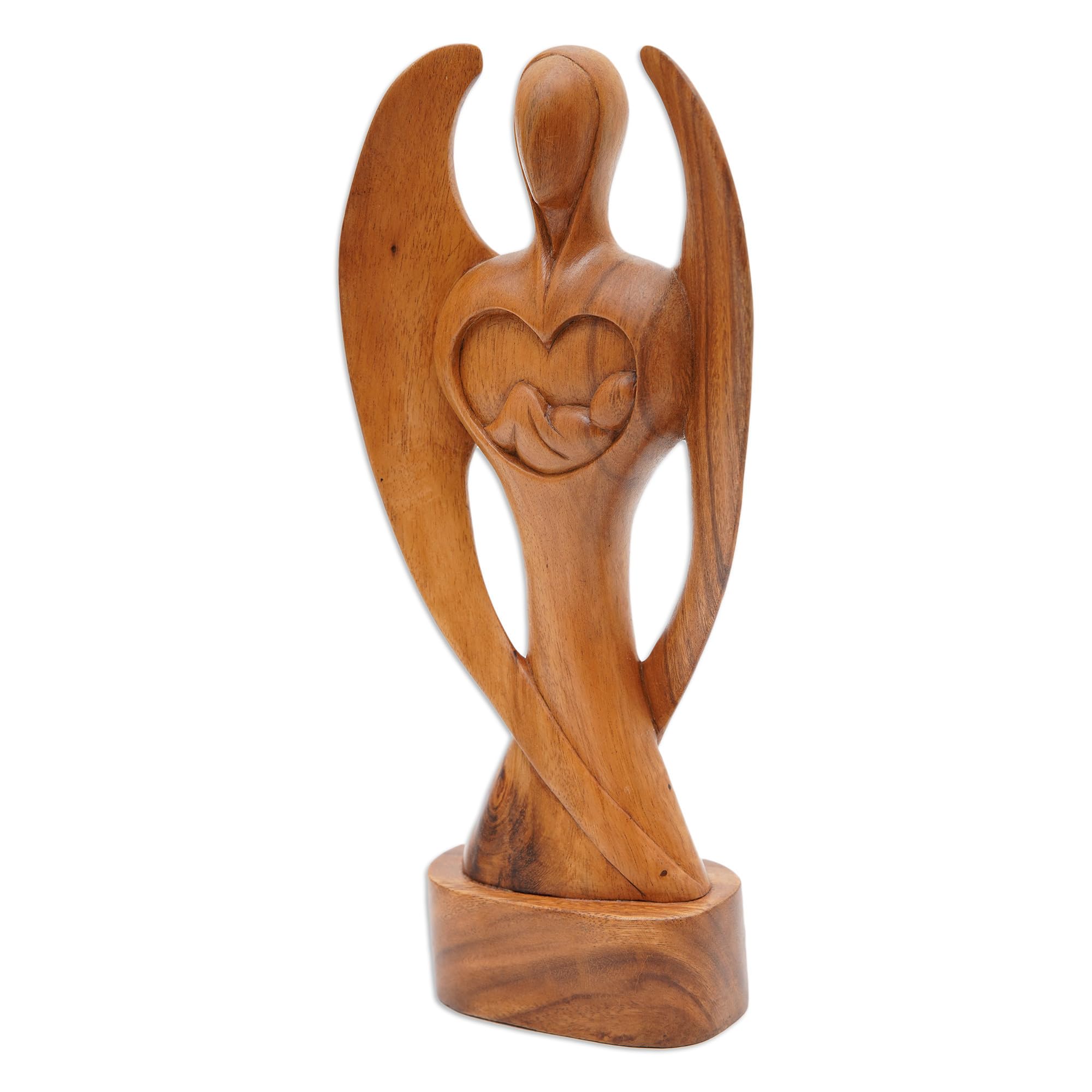 Handmade Baby Guardian Wood Suar Sculpture - Unique Handcrafted Nursery Decor for Baby Shower Gifts & Newborn Protection