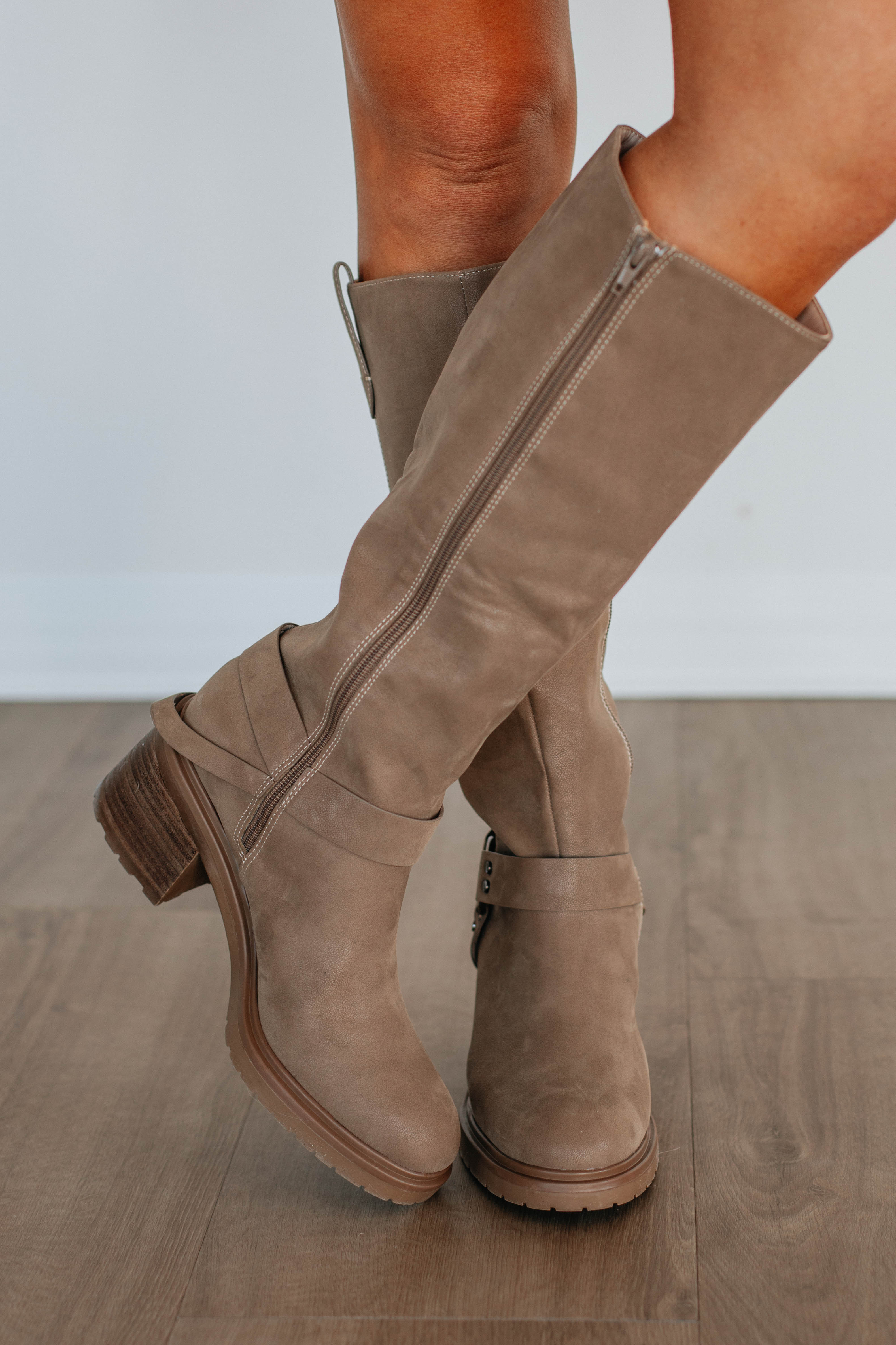 Stylish Dark Taupe Boots for Women - Comfortable & Trendy Ankle Boots for Fall & Winter Fashion | Perfect for Office, Dating & Casual Outfits