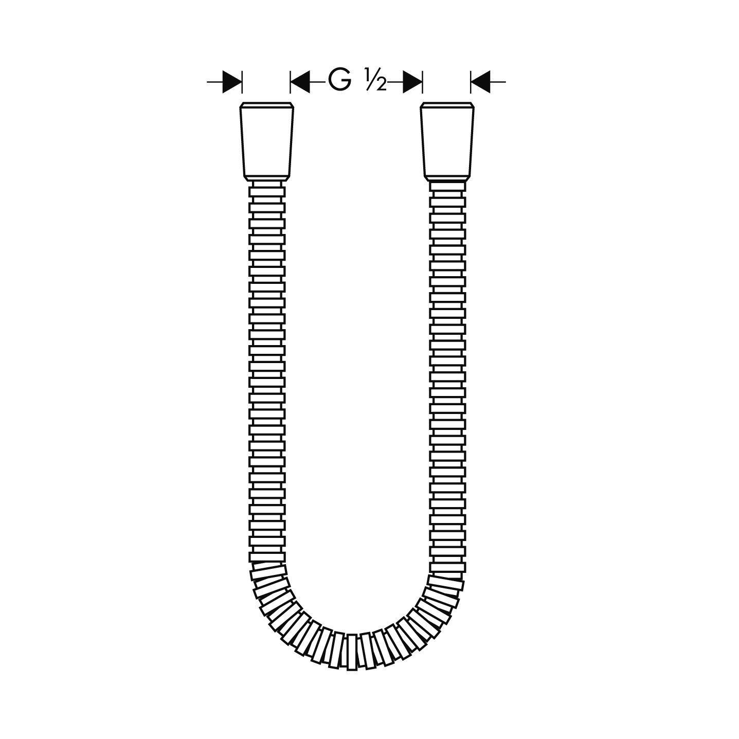 Axor Montreux 63-Inch Shower Hose - High Pressure Flexible Stainless Steel Shower Hose for Bathroom, Spa & RV Use