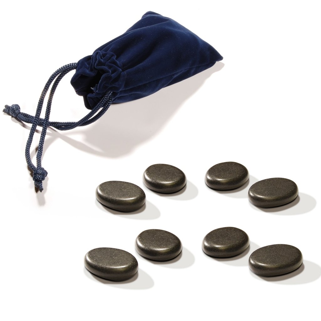 Professional Basalt Hot Stone Massage Set - 8 Piece Toe Therapy Kit (1.5