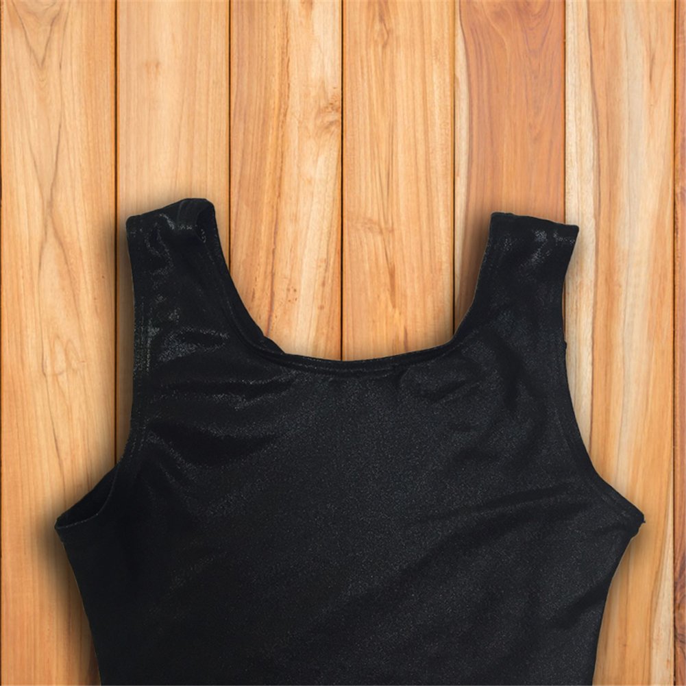 Shiny Stripes Metallic Athletic Ballet Dance Tank Leotard for Girls - Perfect for Gymnastics, Dance Practice & Performance Outfits