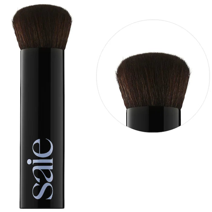 Saie Foundation Brush - Soft Vegan Makeup Brush for Liquid & Cream Foundation - Perfect for Flawless Airbrush Finish & Everyday Makeup Application