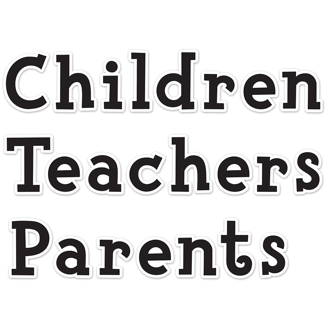 CTP Fancy Black Punch-Out Letters for Classroom Decorations – Essential Homeschool & Teacher Supplies – Perfect for Bulletin Boards, Scrapbooking & Back to School Projects