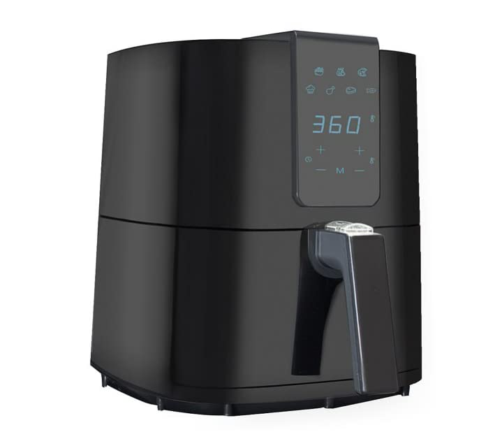Emerald 1800W Digital Air Fryer with LED Touch Display, 5.2L Detachable Basket & Slide-Out Pan - Perfect for Healthy Frying, Roasting, Baking & Reheating - Ideal for Families, Meal Prep & Quick Snacks
