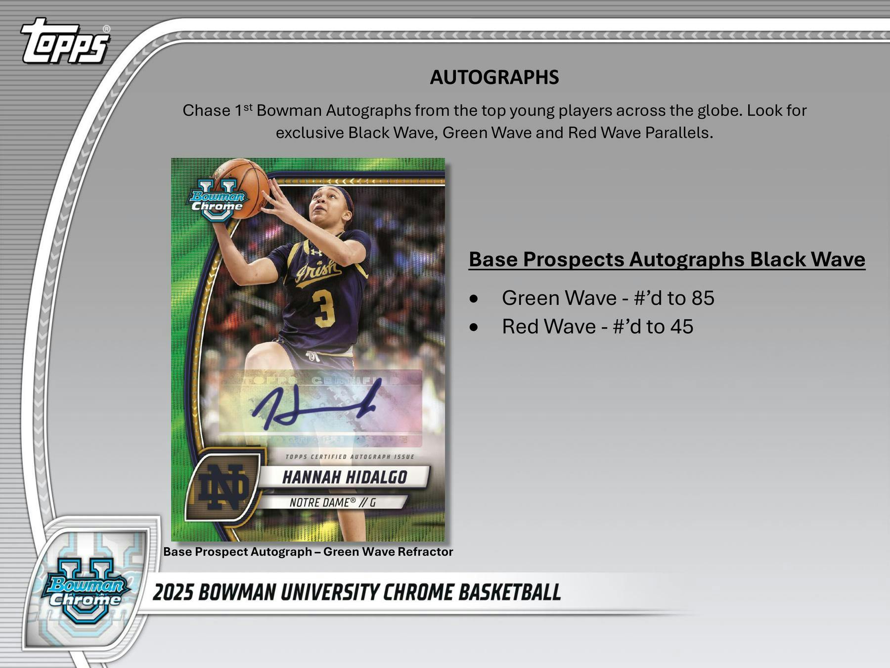 2024/25 Bowman University Chrome Basketball 7 Pack Blaster Box - Collectible Trading Cards for NBA Fans, Perfect for Gifts & Card Collectors - Use at Home, Games, or Trading Events