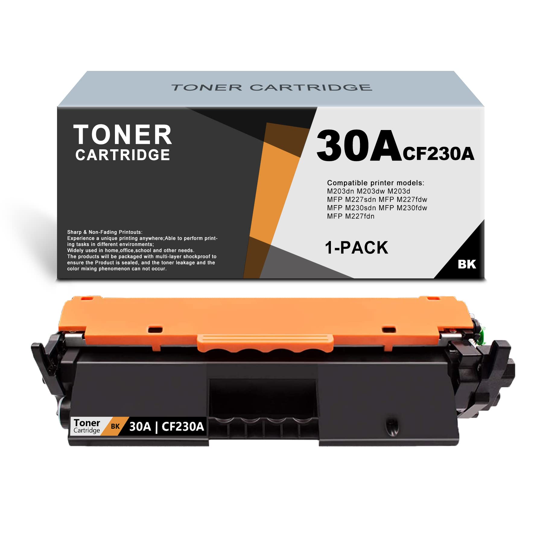ARSEINK 30A Black Toner Cartridge Replacement for HP Pro M203/MFP M227/Ultra MFP M230 Series - High Yield Printing for Office & Home Use