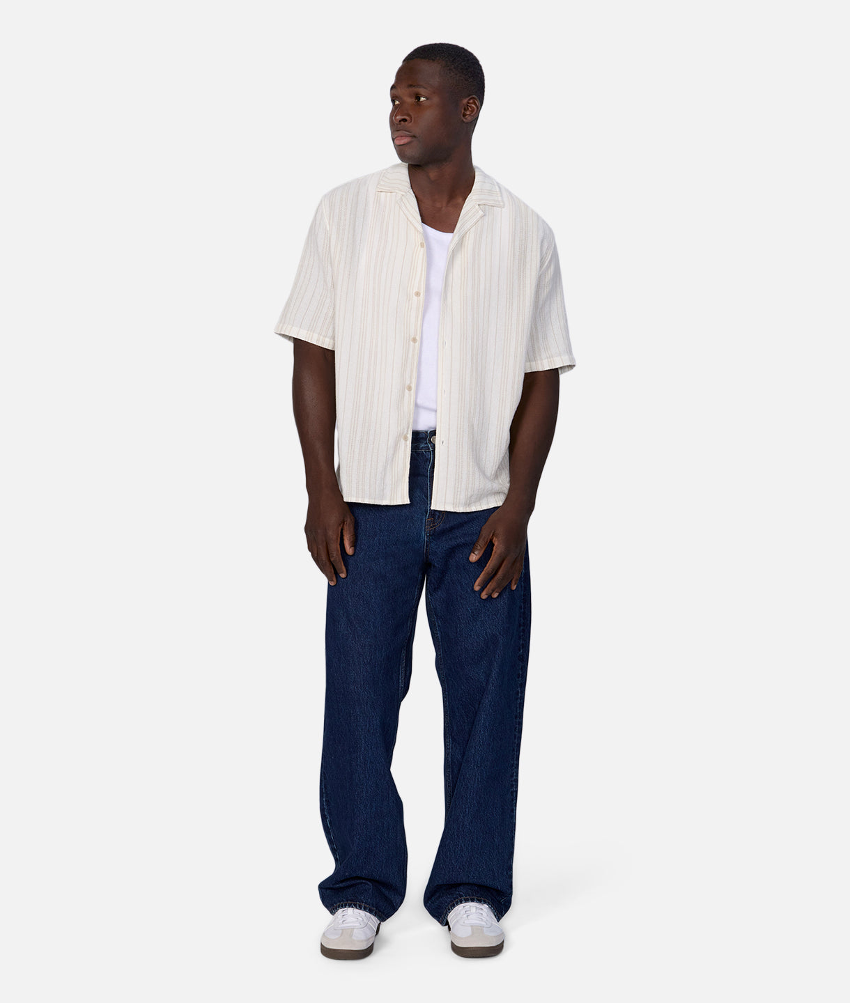 Oliveto Short Sleeve Shirt for Men - Off White Beige Casual Button Down Shirt | Perfect for Summer Outfits, Office Wear & Casual Dates