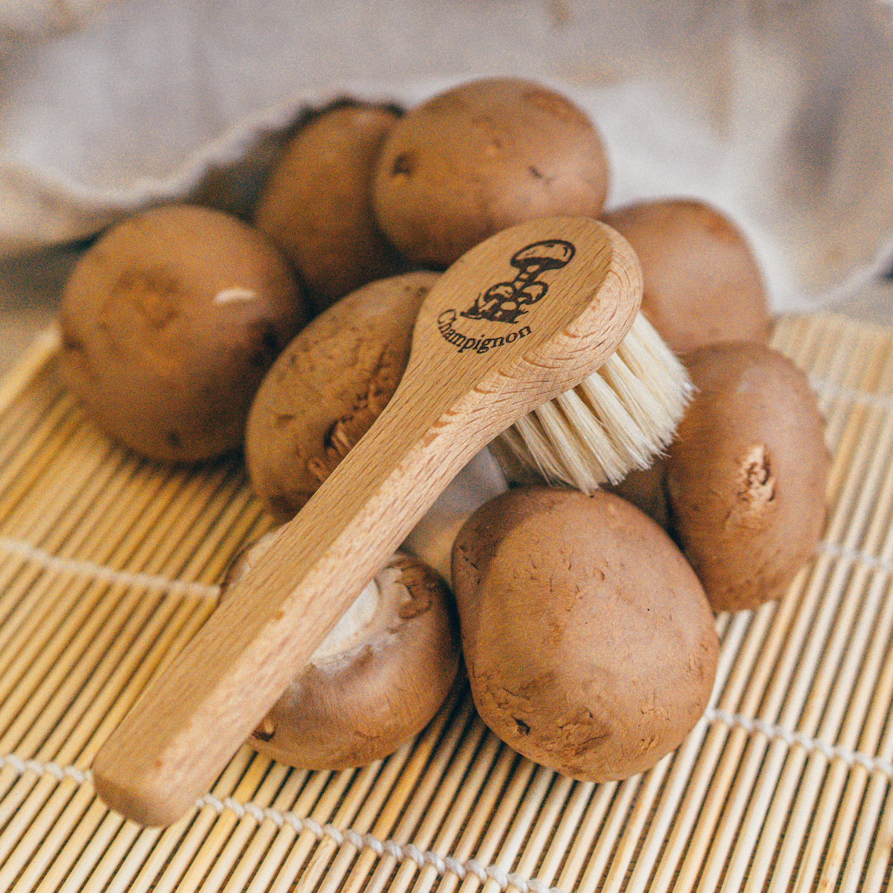 Premium Stainless Steel Mushroom Cleaning Brush with Ergonomic Handle - Perfect for Washing, Scrubbing, and Removing Dirt from Fresh Mushrooms, Vegetables, and Fruits in Kitchen or Camping