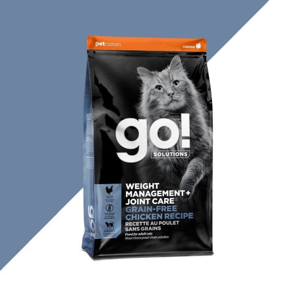 Go! Solutions Weight Management + Joint Care Grain-Free Chicken Recipe Dry Cat Food for Adult Cats - 8 lb Bag, Supports Healthy Weight & Mobility - Perfect for Indoor & Senior Cats