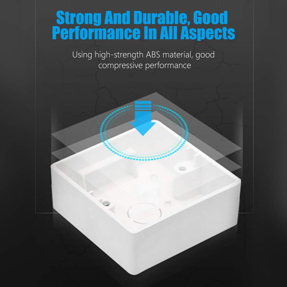 Outdoor Electrical Junction Box - Waterproof Cable Enclosure (65x60x35mm) for Secure Outdoor Wiring & Connections - Ideal for Garden, Patio & Exterior Electrical Projects