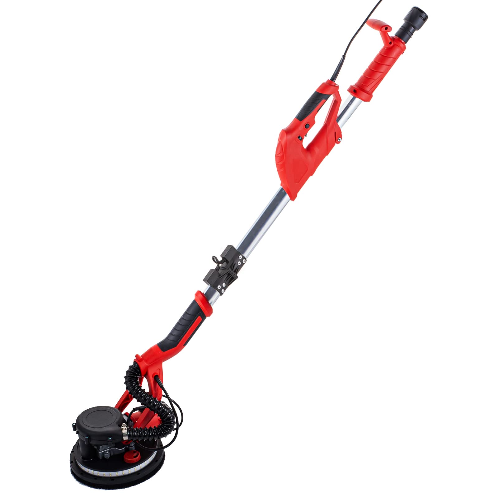 VEVOR 850W Electric Drywall Sander with LED Light & Vacuum Bag, Variable Speed 800-1750 RPM, Foldable Sheetrock Sander with Telescopic Handle - Perfect for Home Renovation, Wall Smoothing & Professional Drywall Finishing