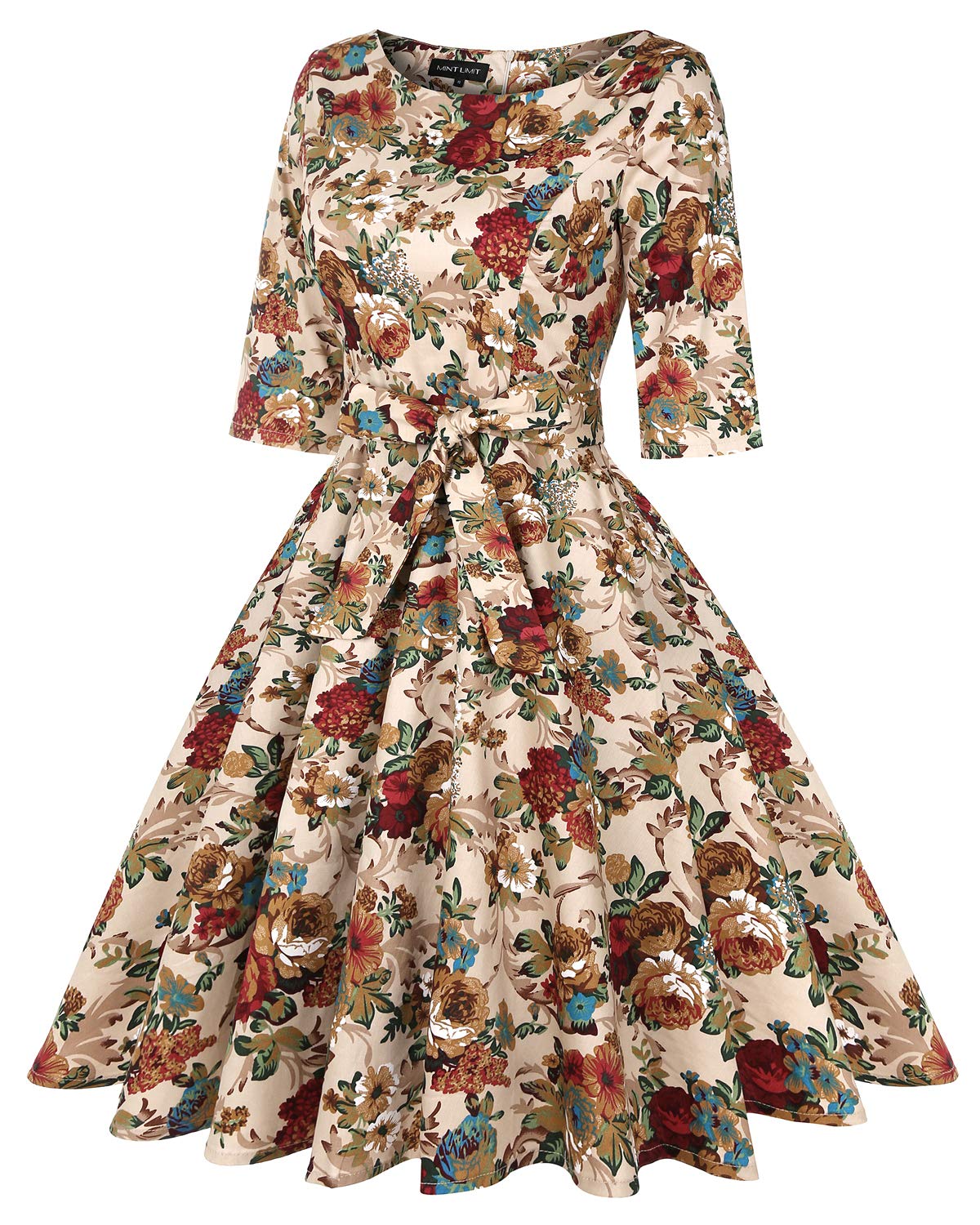 Vintage 1950s Rockabilly Swing Dress for Women - Retro Cocktail Party Prom Dress with Pockets | Perfect for Swing Dancing, Pinup Fashion & 50s Themed Events