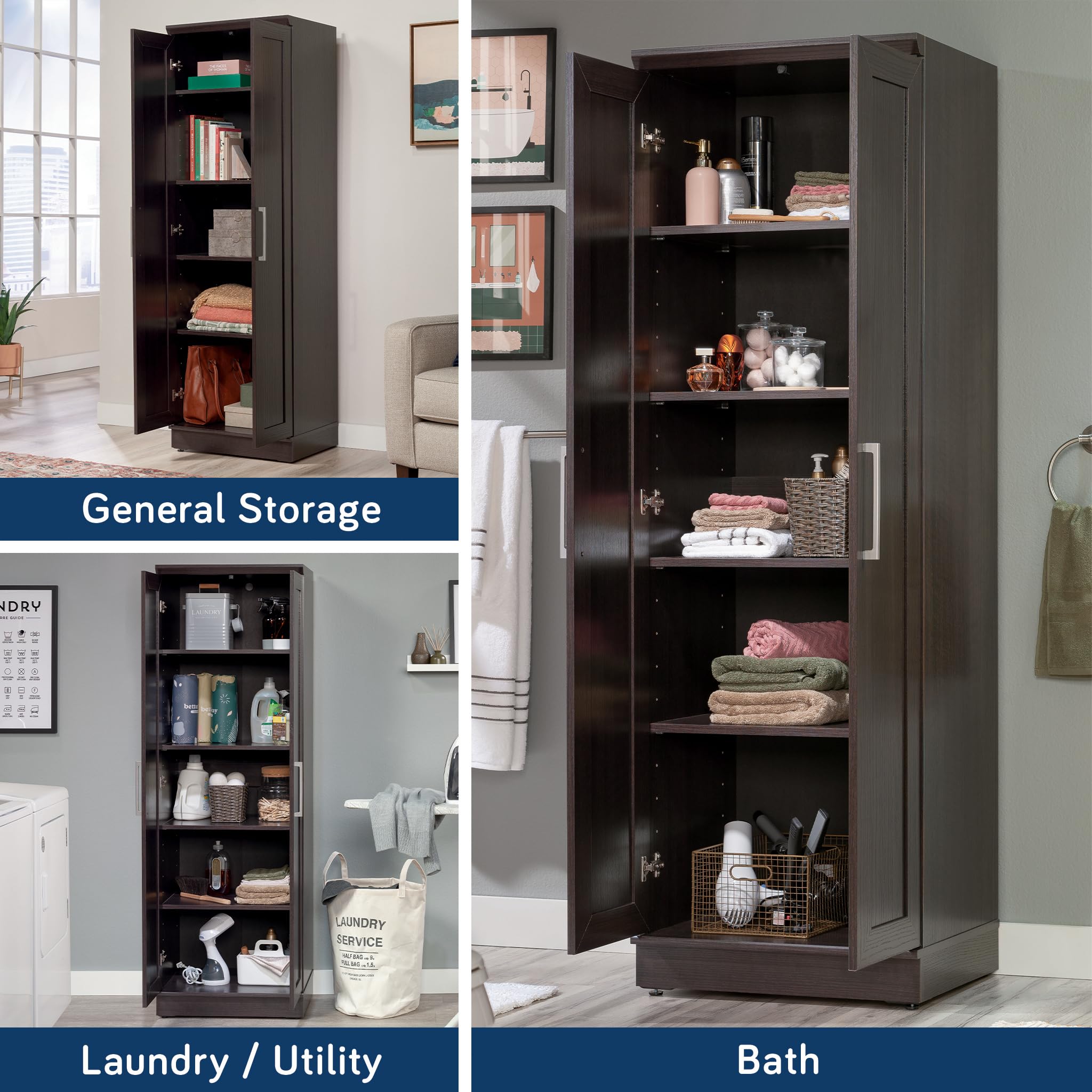 Sauder HomePlus Adjustable Shelf Kitchen Pantry Storage Cabinet - 23.31