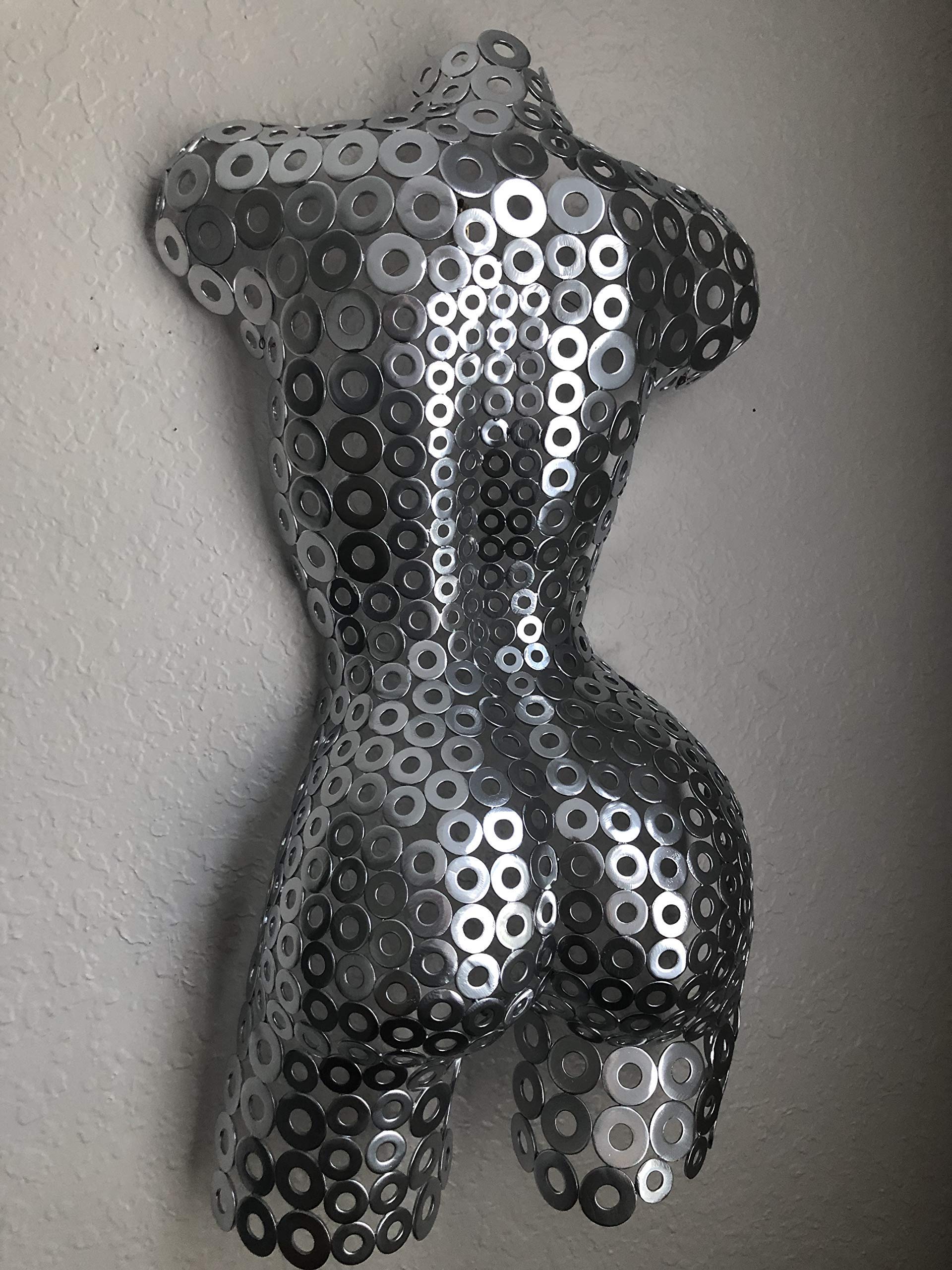 Abstract Metal Wall Art Sculpture - Modern Torso Design for Garden & Home Decor | Indoor & Outdoor Decorative Art by Holly Lentz