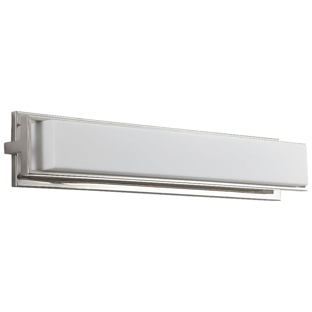 Plato Collection Polished Nickel Transitional LED Vanity Mirror - 3 Light Bathroom Makeup Mirror with Adjustable Brightness for Dressing Room & Bedroom Vanity Area