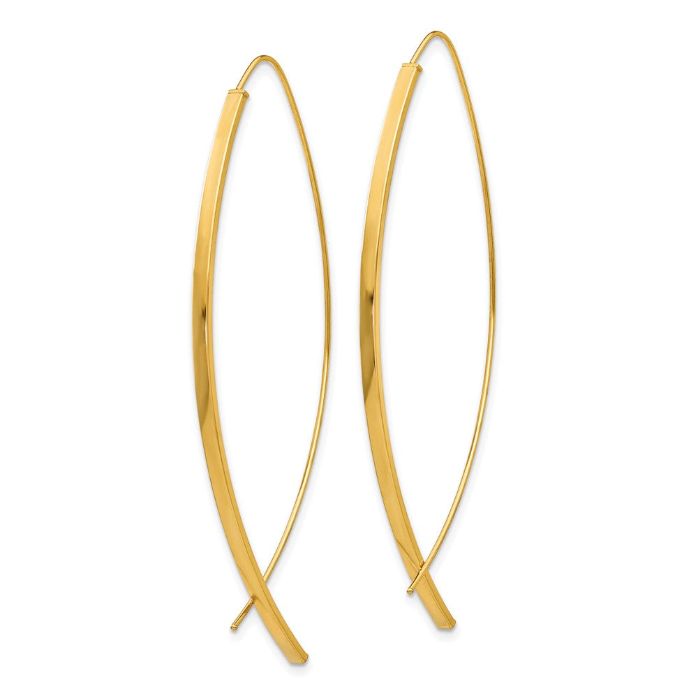1.75mm Gold Square Tube Wire Threader Earrings TF1324 - Elegant Dangle Earrings for Women, Perfect for Parties, Weddings & Everyday Wear