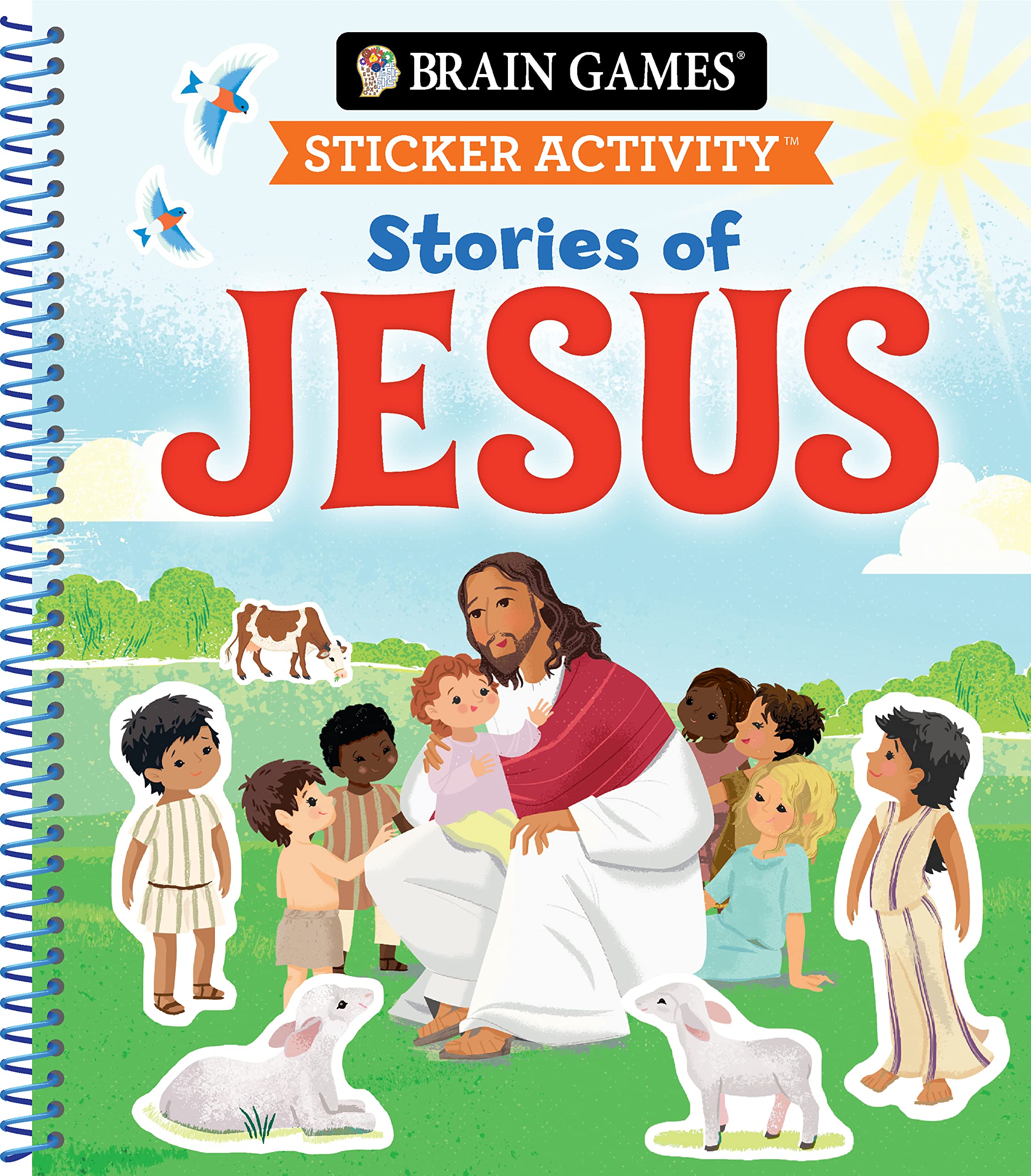 Brain Games - Sticker Activity Book: Stories of Jesus for Kids Ages 3-6 | Bible Learning Fun for Preschoolers & Kindergarten | Perfect for Sunday School & Homeschool Activities