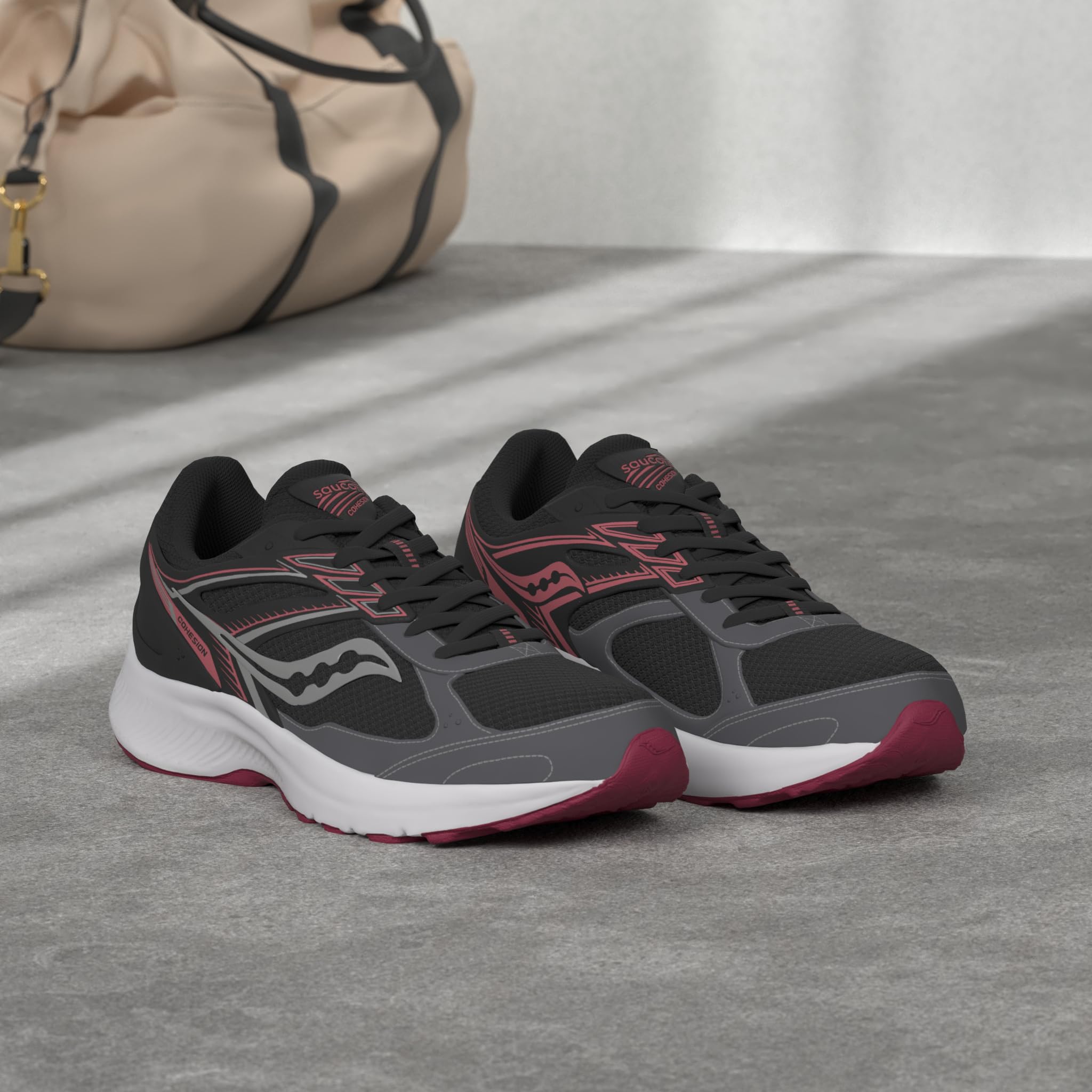 Saucony Women's Cohesion 14 Road Running Shoes - Lightweight Cushioned Sneakers for Women, Comfortable Walking & Jogging Shoes for Daily Workouts, Gym, and Outdoor Activities