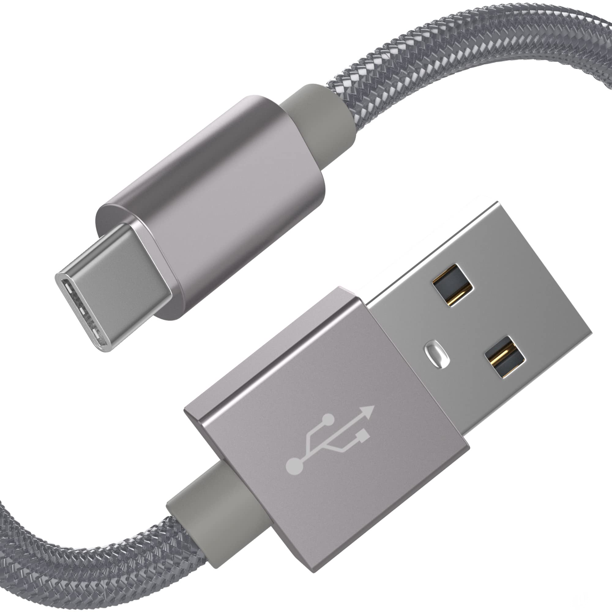 Premium 10ft USB C Cable Fast Charging Cord - Nylon Braided Heavy Duty Type C Charger for Samsung Galaxy S21/S20/S10/S9/S8, Note, Pixel, Nintendo Switch - Perfect for Gaming, Travel & Home Charging