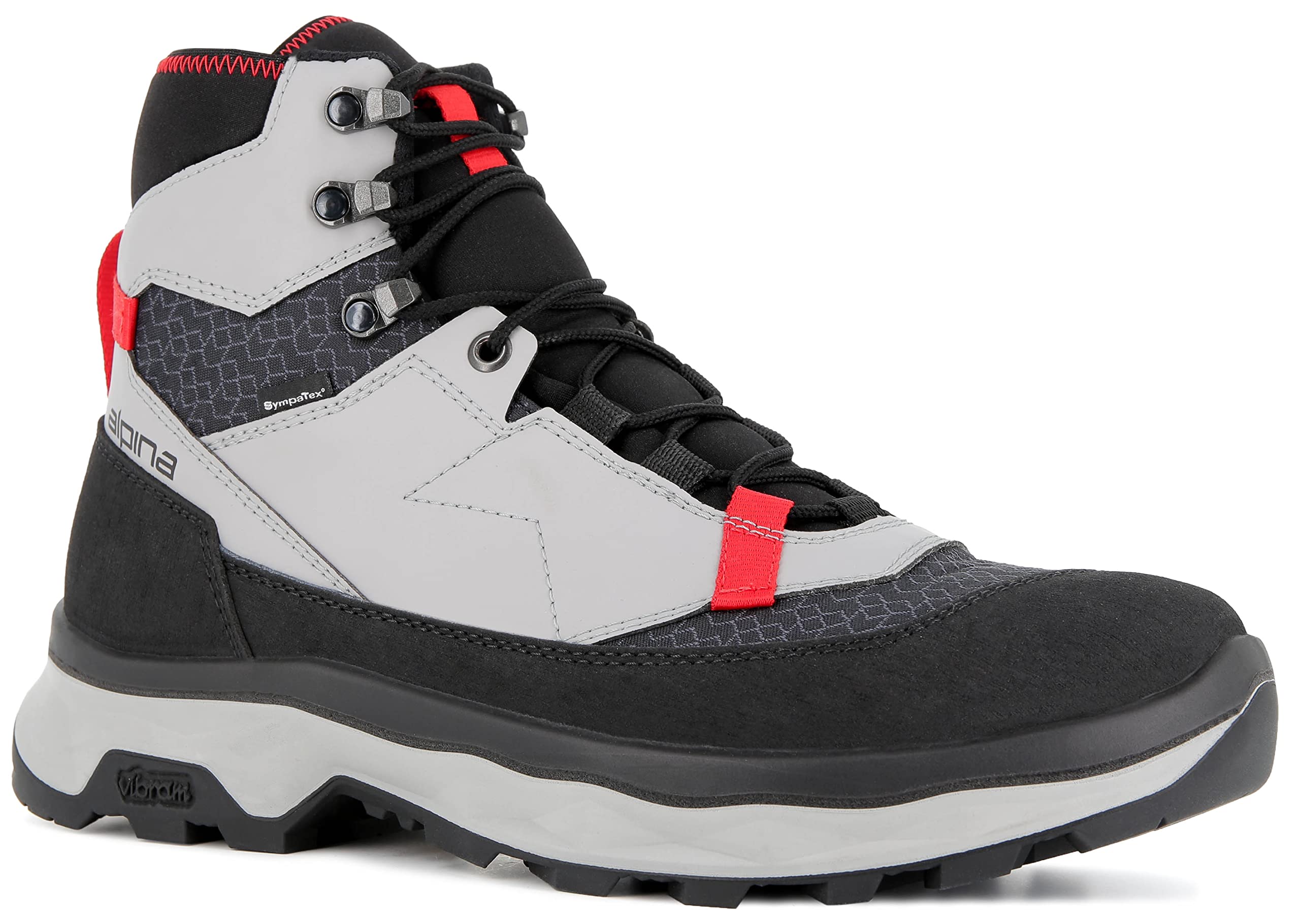 Alpina Men's Waterproof Hiking Boots - Premium Sympatex & Vibram Outdoor Shoes with Microfiber Upper (Made in Europe) - Ideal for Mountain Trekking, Backpacking & Winter Adventures