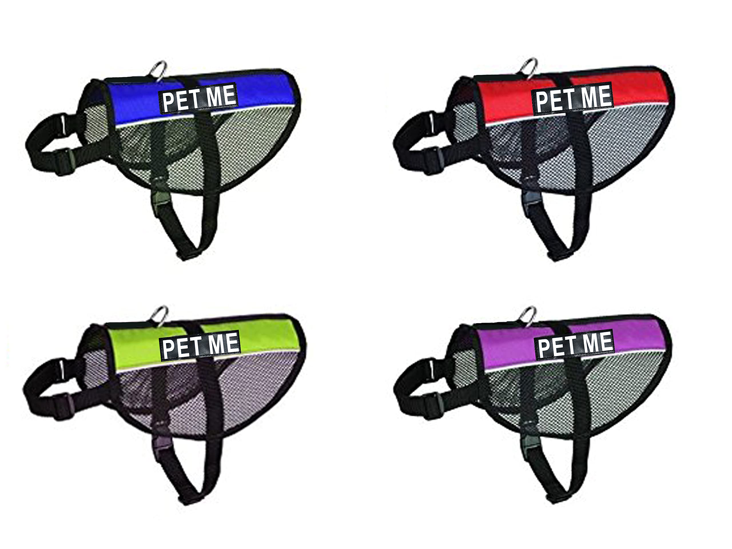 Service Dog Mesh Vest Harness - Breathable Nylon for Comfort & Safety - Includes 2 Reflective PET ME Patches - Perfect for Training, Therapy & Outdoor Adventures - Measure Your Dog Before Ordering