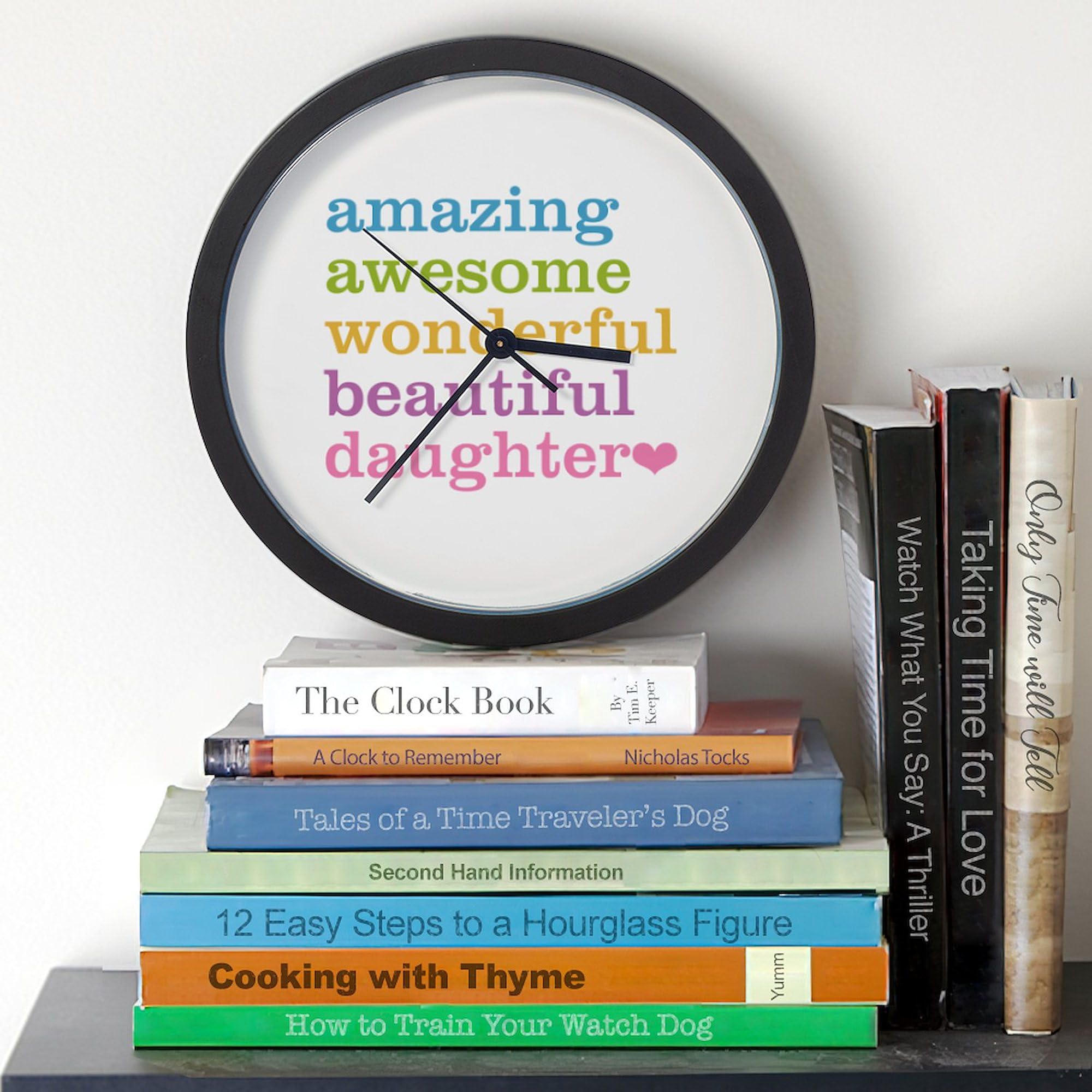 Amazing Daughter 10 Inch Wall Clock - Unique Gift for Home, Kitchen, Office Decor - Perfect for Living Room, Bedroom & Workspace