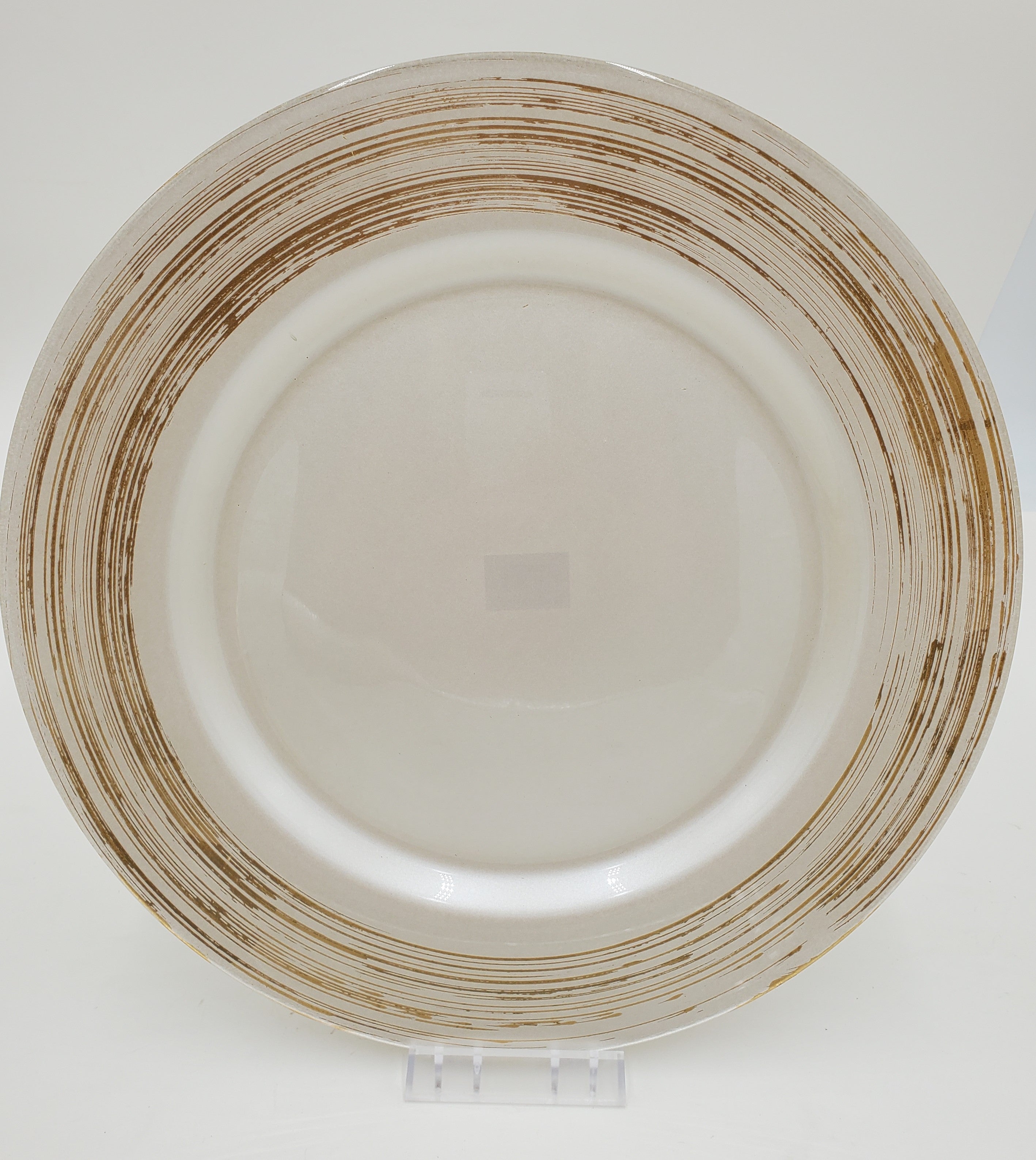 13-Piece Glass Dinner Plate Set - Pearl White & Gold Elegant Tableware for Dining, Parties & Special Occasions