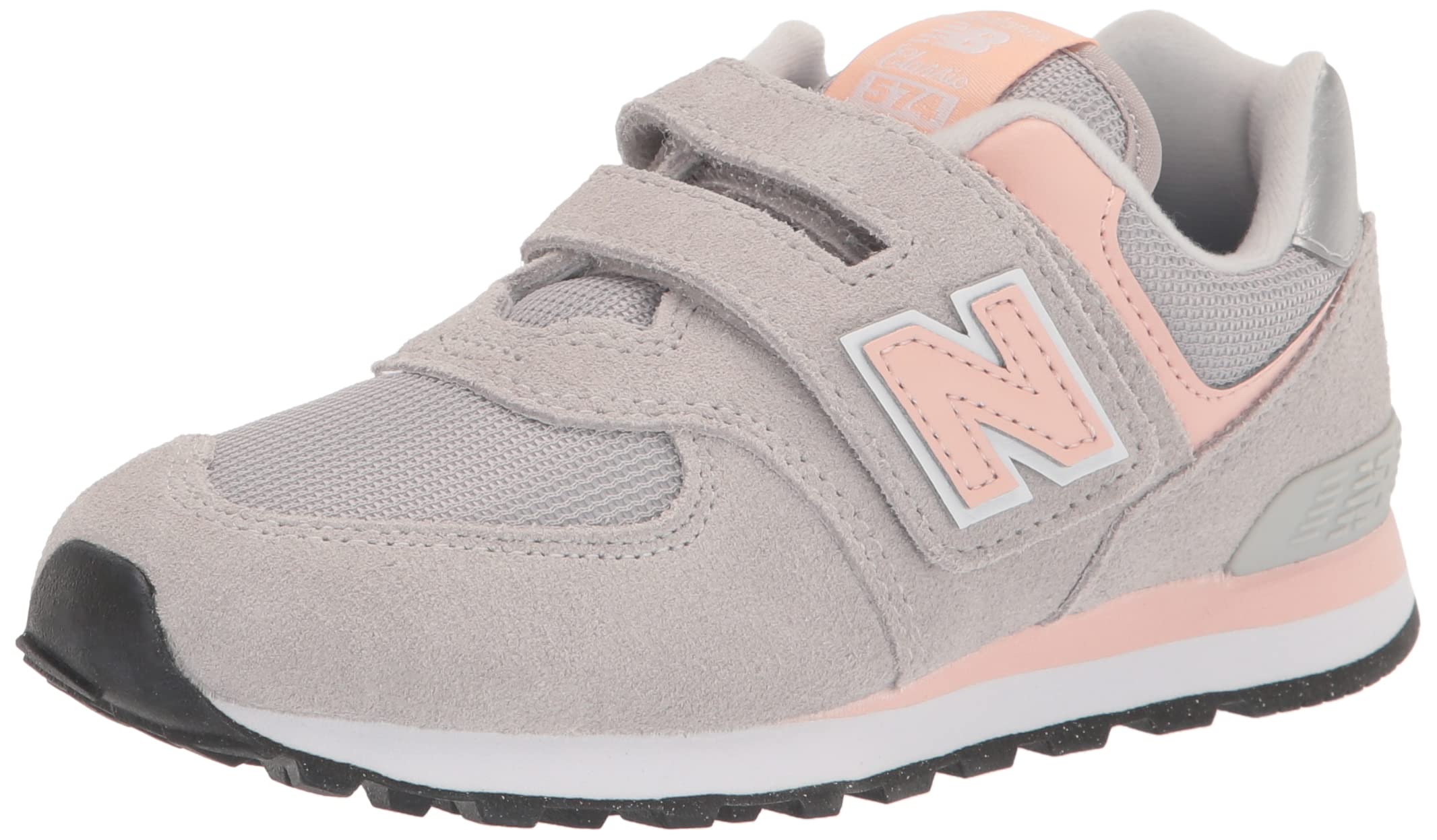 New Balance Kids' 574 Core Hook and Loop Sneakers - Lightweight Comfortable Athletic Shoes for Boys & Girls - Perfect for School, Play & Everyday Wear