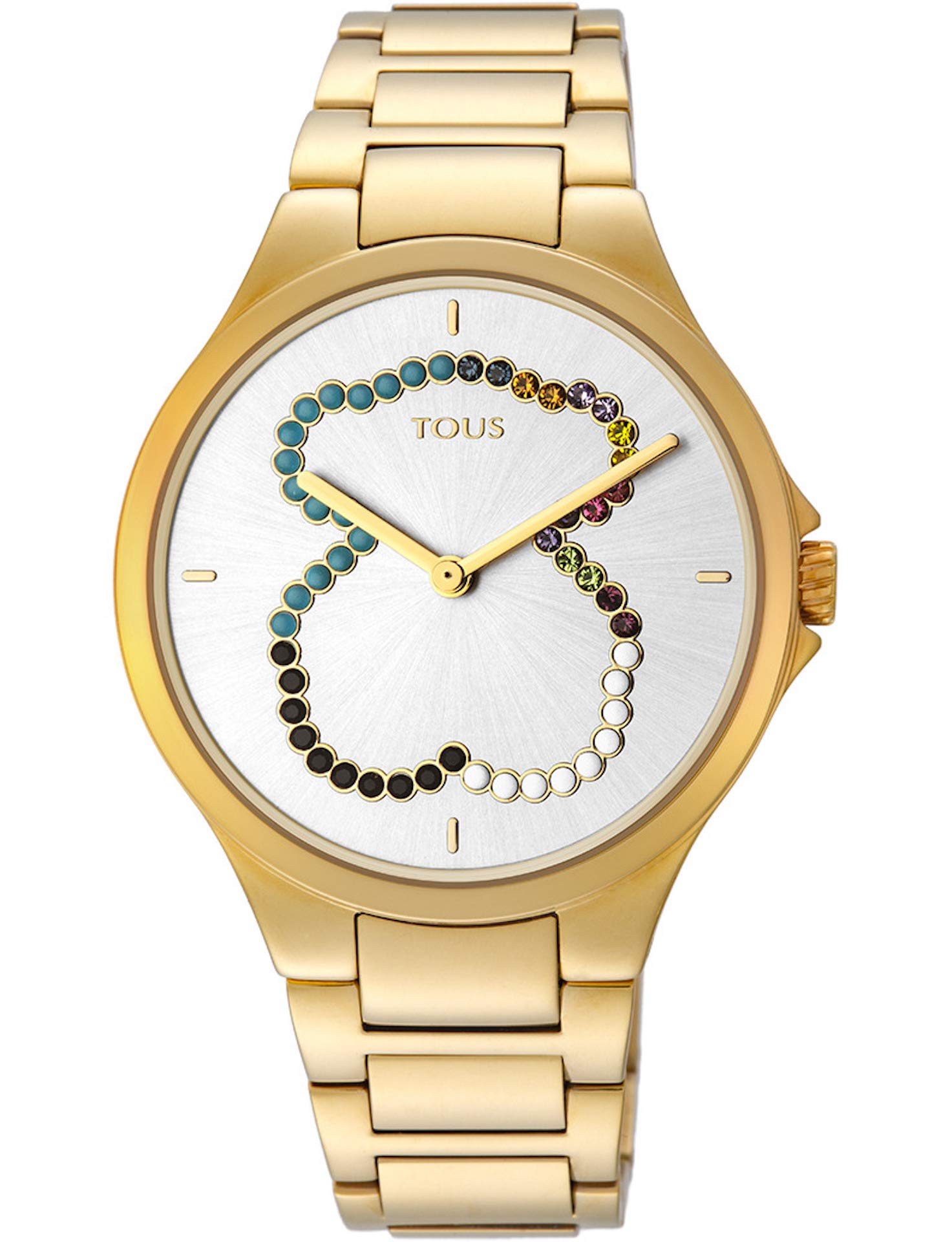 TOUS Women's Luxury Wrist Watch 900350330 - Elegant Rose Gold Stainless Steel Bracelet Watch with Crystal Accents - Perfect for Office, Party & Everyday Wear