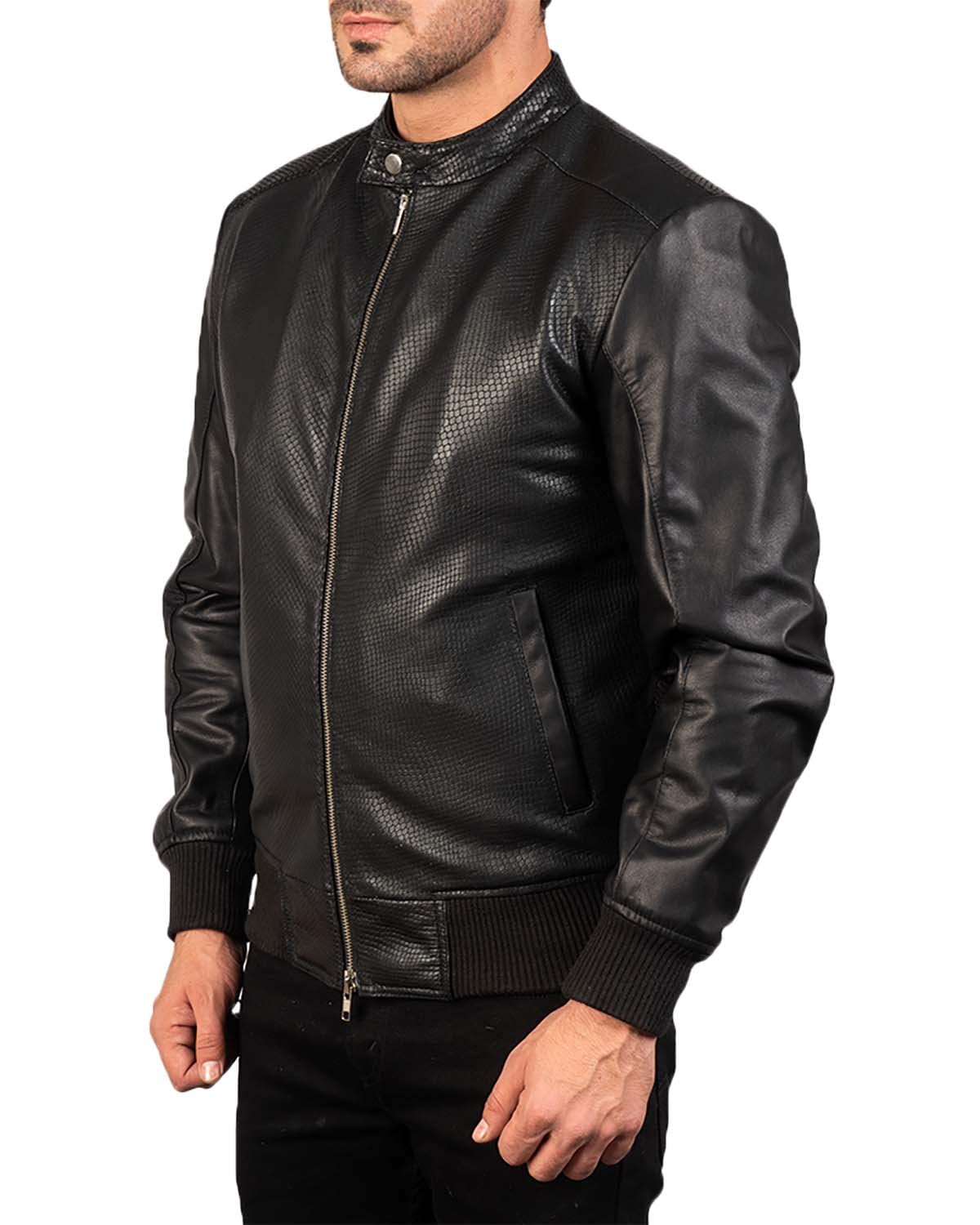 **Avan Genuine Leather Bomber Jacket for Men - Premium Real Leather Jacket with Stylish Design | Perfect for Casual Outfits, Motorcycle Riding & Winter Fashion**