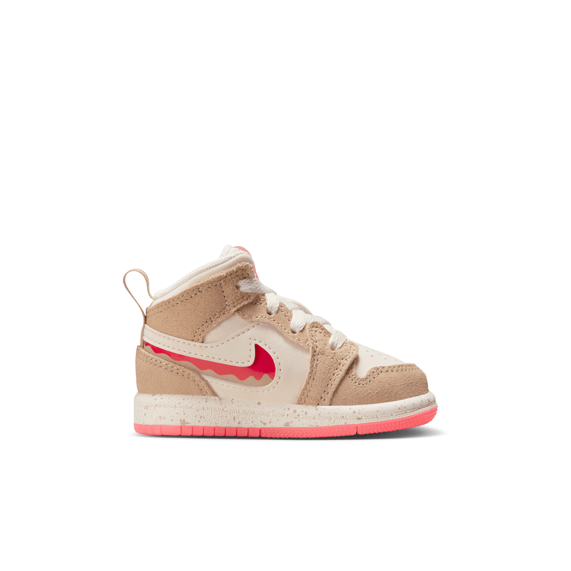 Air Jordan 1 Mid SE (TD) Peanut Butter & Jelly - Kids Basketball Shoes for School, Sports & Casual Wear
