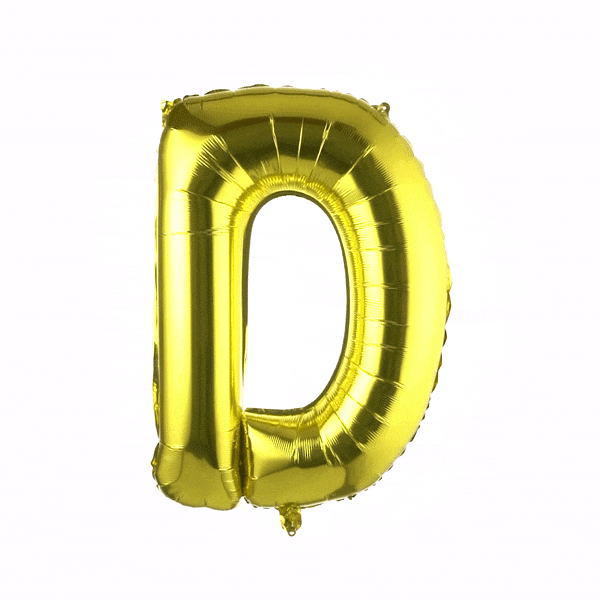 Balloonify Gold Mylar Letter D Balloon - 40 Inch Large Foil Alphabet Balloon for Birthday Party Decorations, Wedding, Baby Shower & Graduation Celebrations (1 Count Box)