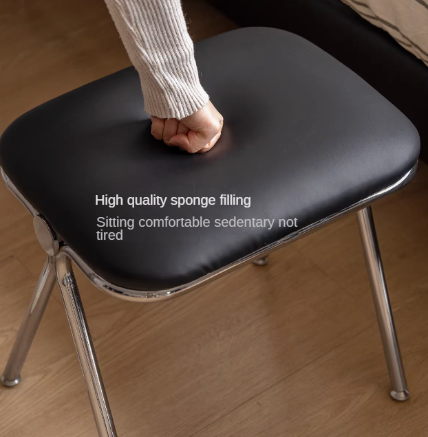 Organic Leather Soft Makeup Stool - Waterproof & Durable Vanity Seat with Storage for Bedroom, Salon, or Dressing Room - Perfect for Makeup Artists & Home Decor