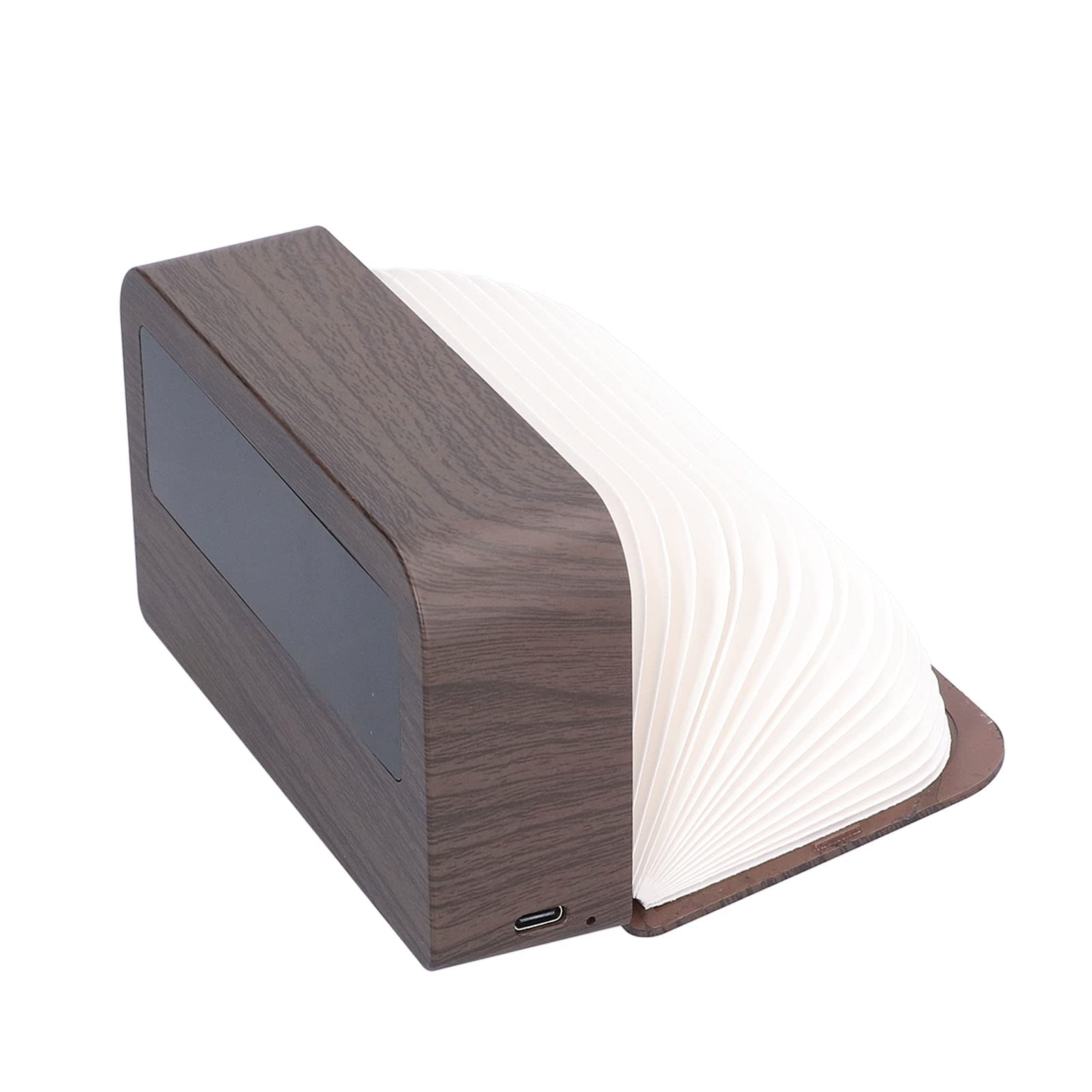 Shanrya Digital Wood Grain Night Light Clock with Backlight - Perfect for Bedroom, Living Room & Home Decor | Easy-to-Read Time Display for Nighttime Use