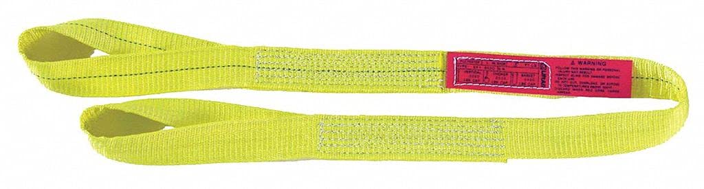 Lift-All 12 ft Twisted Eye & Eye Type 4 Polyester Web Sling - 1 Ply, 1 in Width (EE1801DTX12) - Heavy Duty Lifting for Construction & Industrial Use