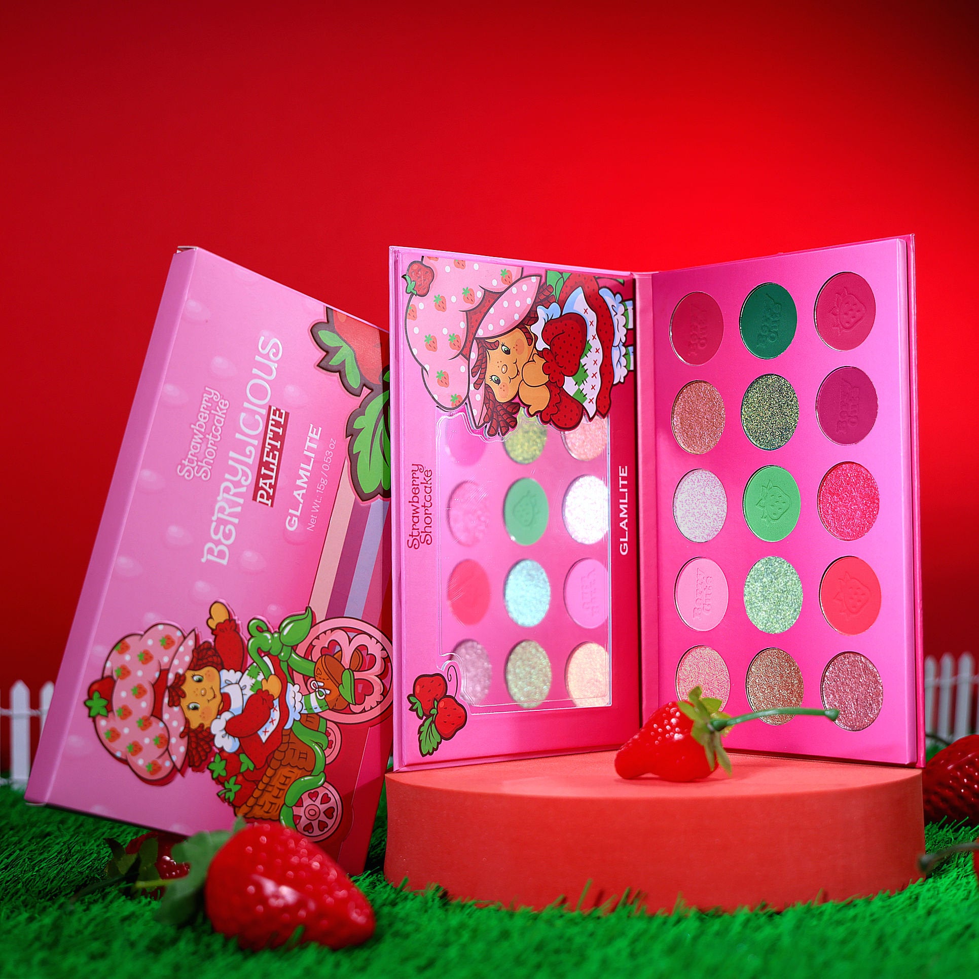 Glamlite Berrylicious Eyeshadow Palette - Strawberry Shortcake Inspired Makeup for Vibrant Looks | Perfect for Everyday Wear & Special Occasions