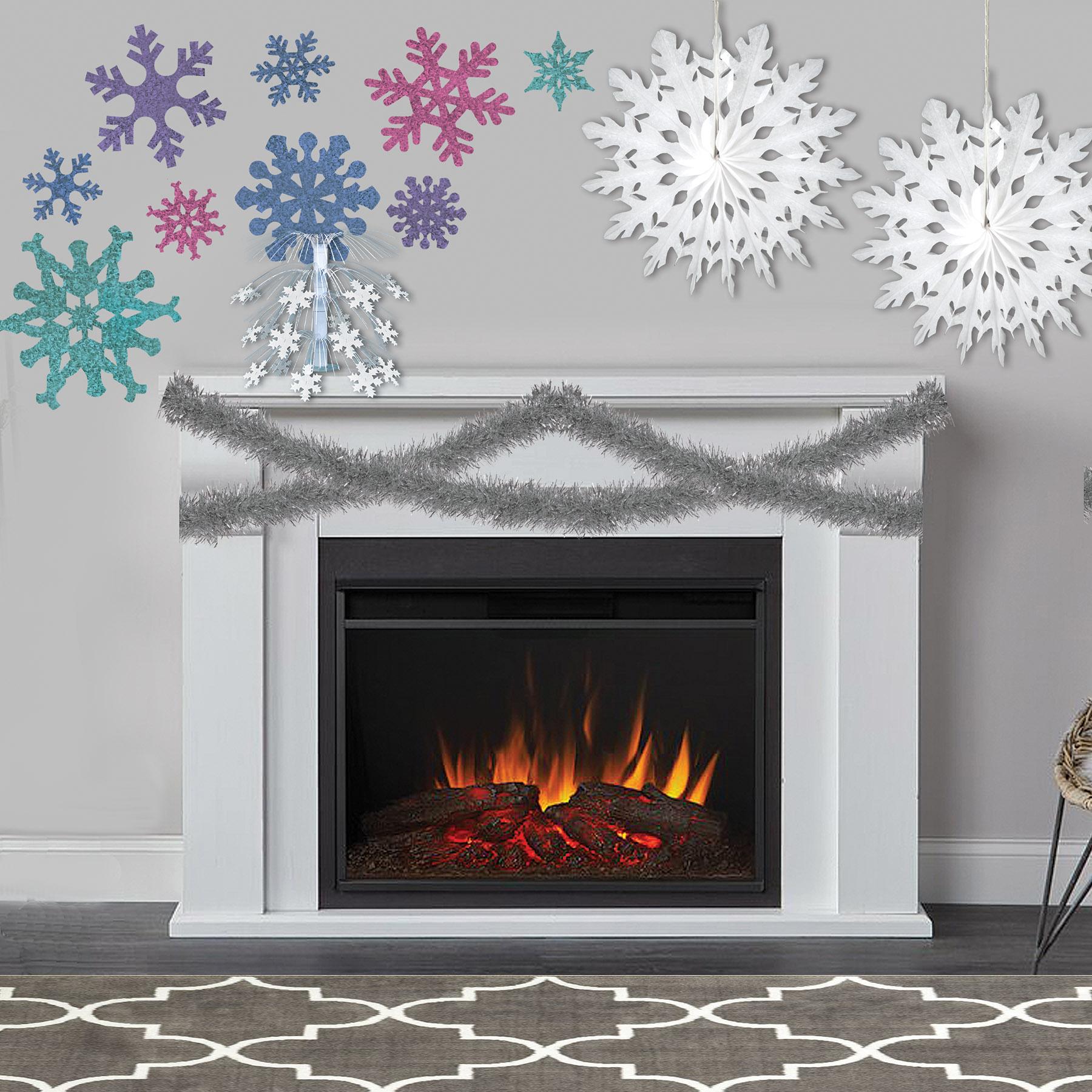 108 Pack Beistle Christmas Snowflake Cutouts - Assorted Colors for Holiday Party Decorations, Classroom Activities & Winter DIY Crafts