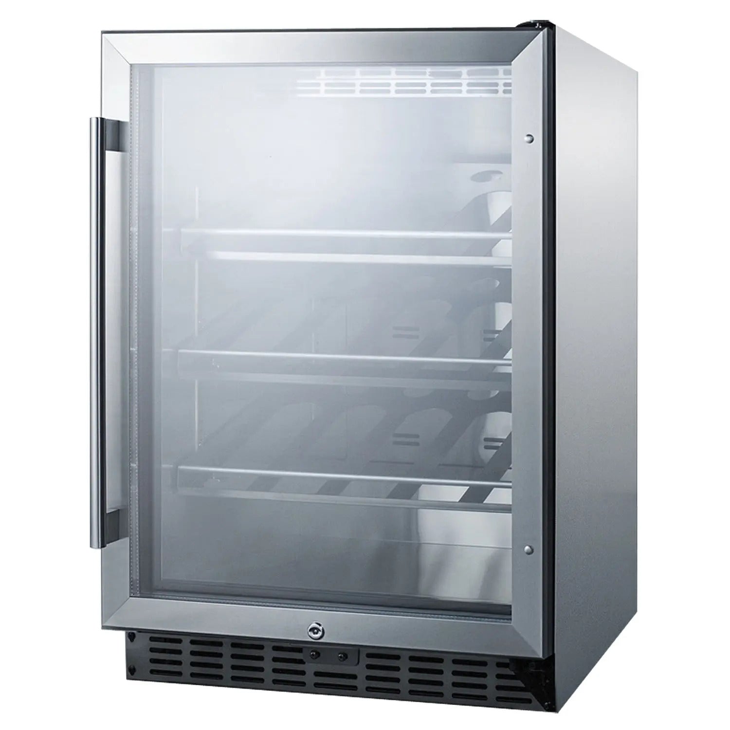 Summit 20 Bottle 24-Inch Outdoor Wine Cooler - Built-in or Freestanding Champagne Refrigerator for Patio, Backyard, and Outdoor Entertaining
