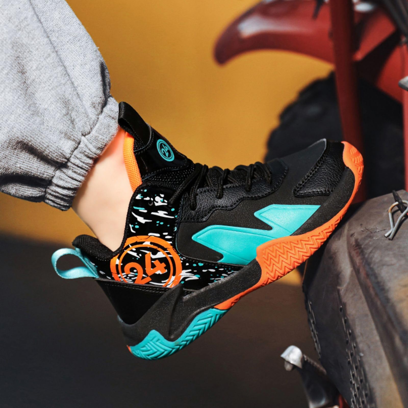 Non-Slip Kids Basketball Shoes for Boys & Girls - Lightweight, Breathable Sports Shoes for Indoor & Outdoor Play