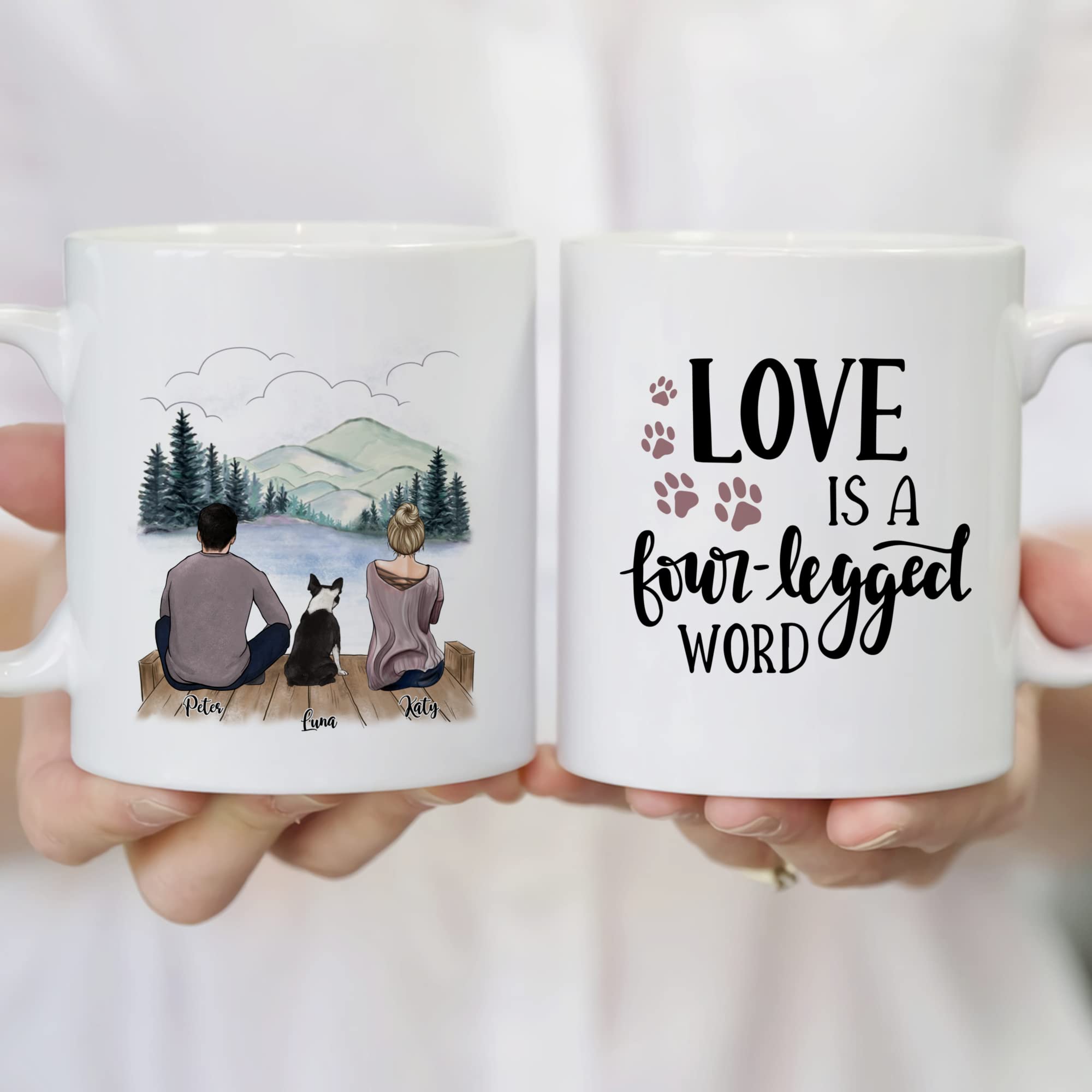 Custom Personalized Dog Mug for Dog Lovers - 11oz & 15oz Ceramic Coffee Cup with Dog Breeds & Sayings - Perfect Gift for Dog Dad, Couples & Pet Owners - Ideal for Coffee, Tea & Hot Drinks at Home or Office