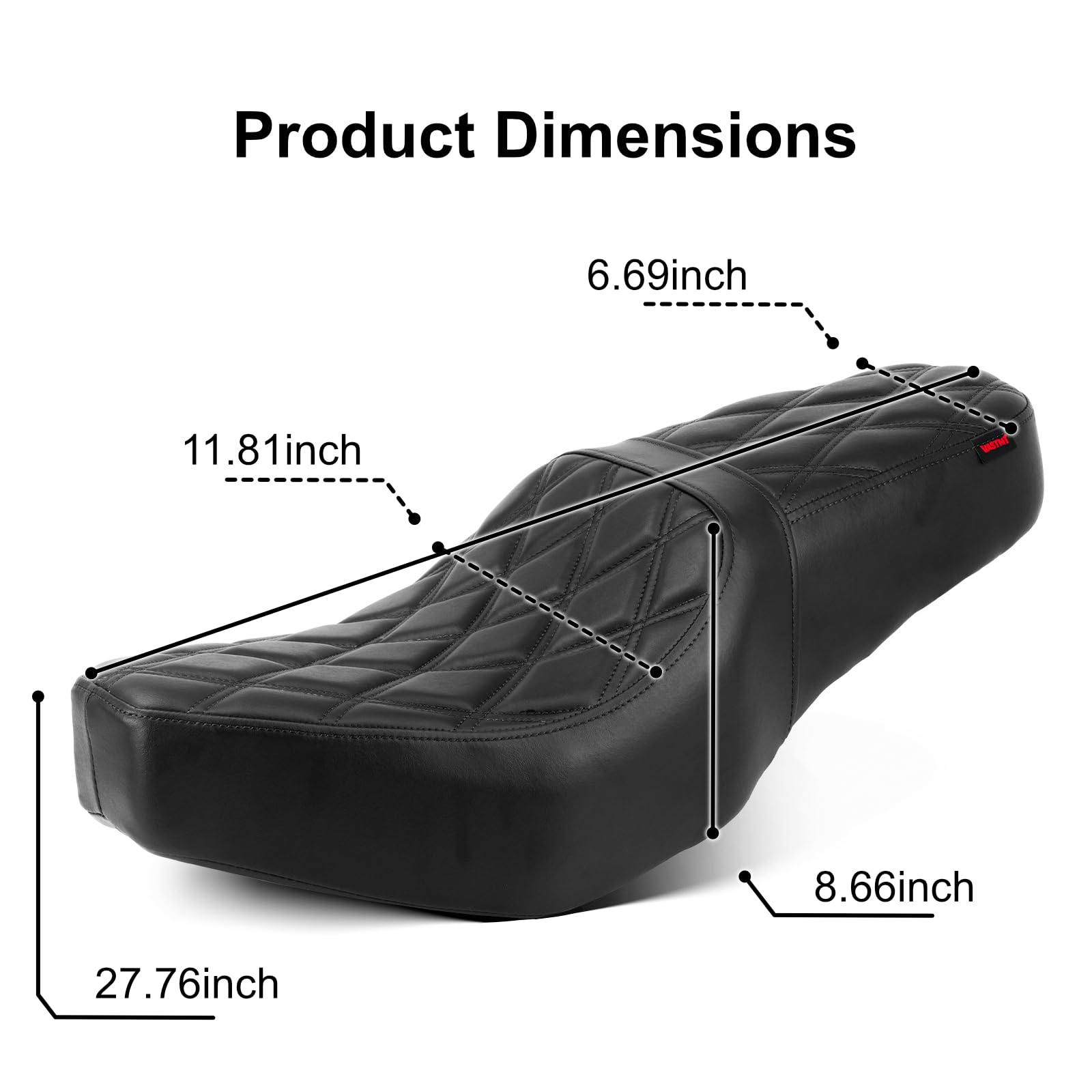 Premium Diamond-Stitched One-Piece Seat Cover for Honda Rebel 300/500 CMX300/500 (2017-2024) - Comfortable Motorcycle Seat Upgrade for Cruiser Riders | Perfect for Long Rides & Custom Bike Builds