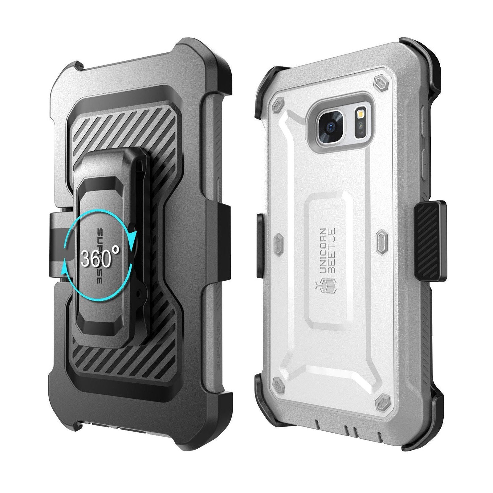 Samsung Galaxy S7 Unicorn Beetle Pro Full-Body Rugged Holster Case (Open Box) - White - Shockproof, Dustproof & Drop Protection for Outdoor, Work & Active Lifestyle