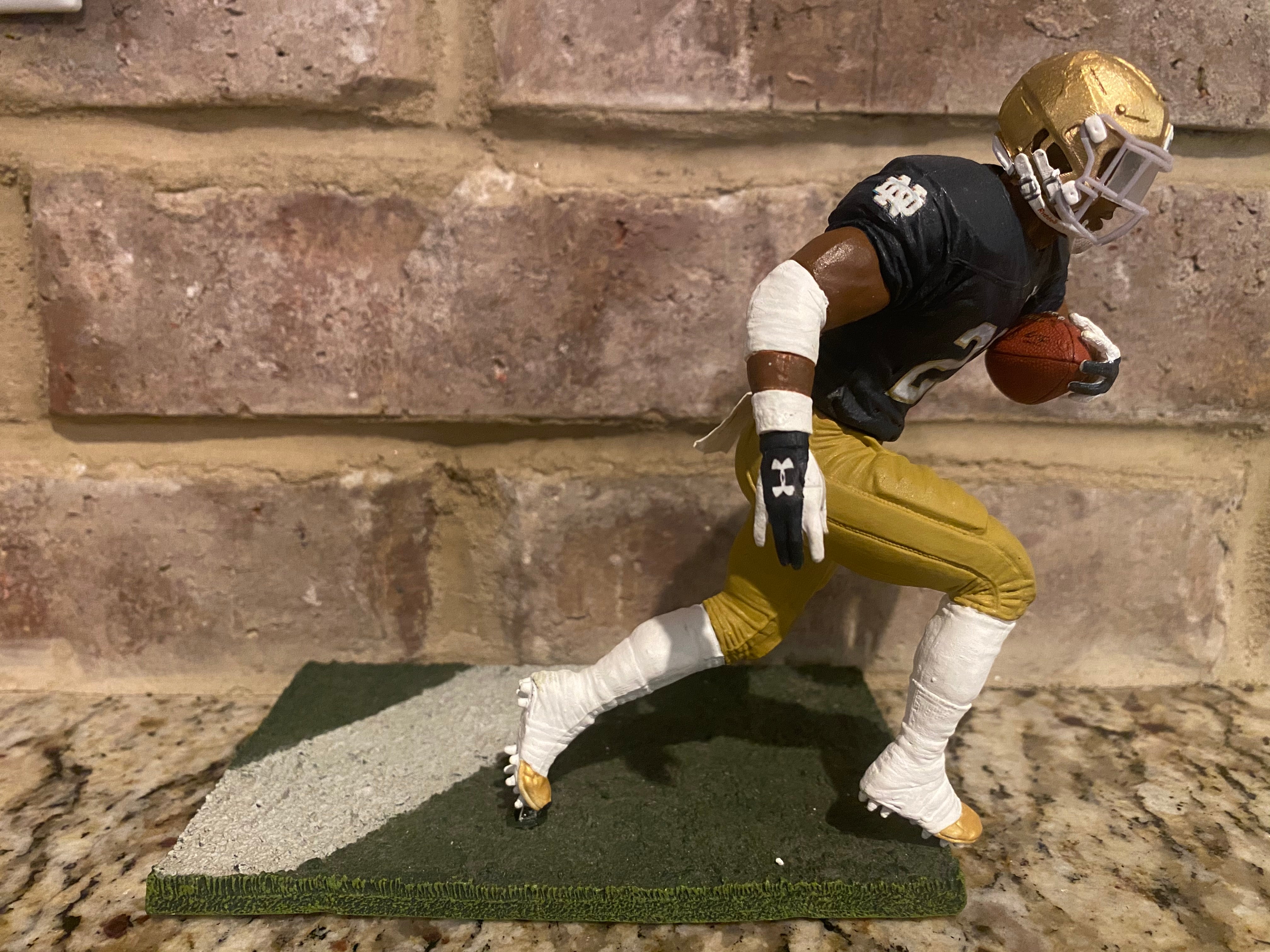 Kyren Williams Notre Dame Fighting Irish Custom McFarlane Action Figure - Collectible NCAA Football Player Statue for Fans & Memorabilia Collectors | Perfect for Display, Gifts, and Game Room Decor