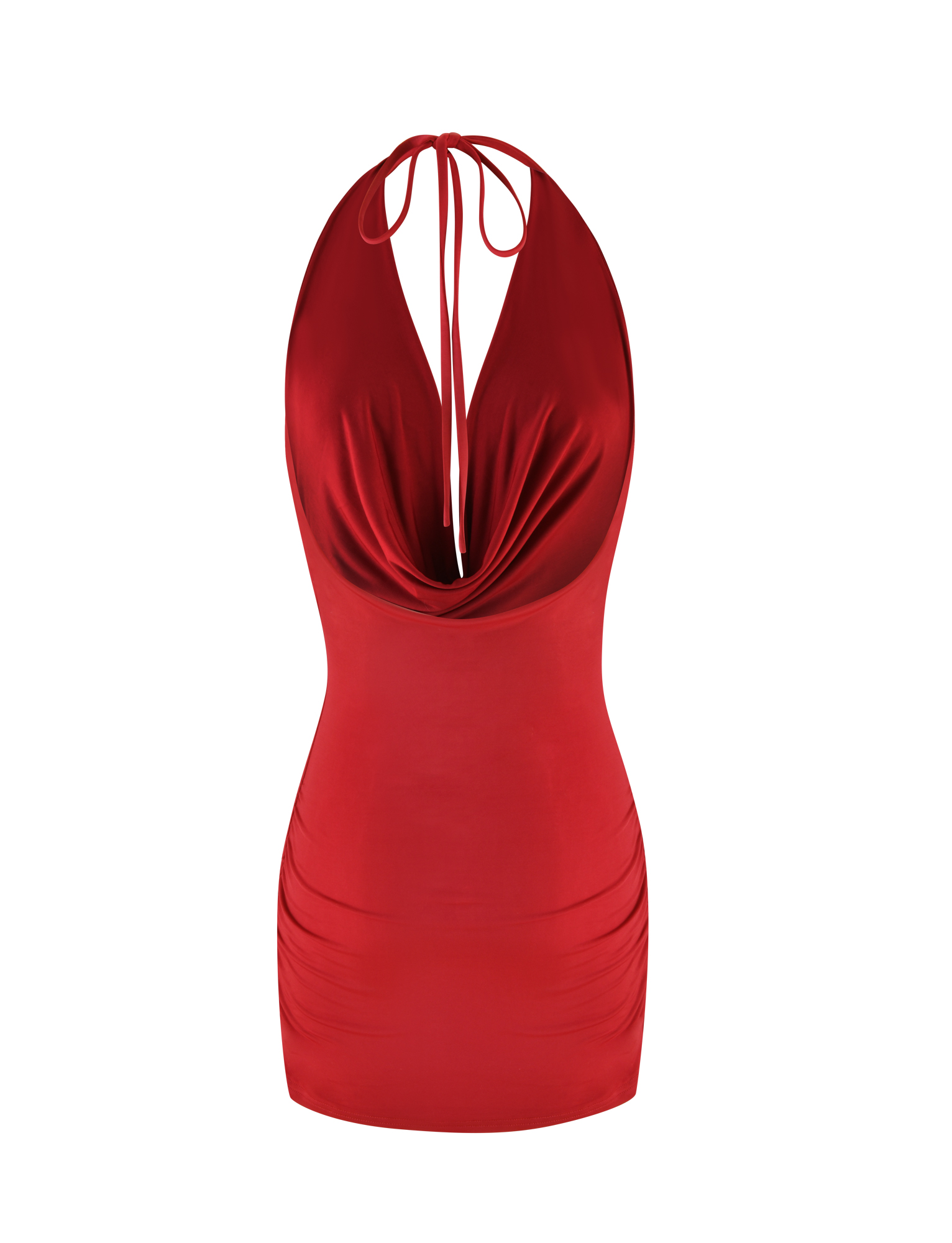 KEIRA Mini Dress - Dark Red Women's Party Cocktail Dress for Evening Events & Night Out