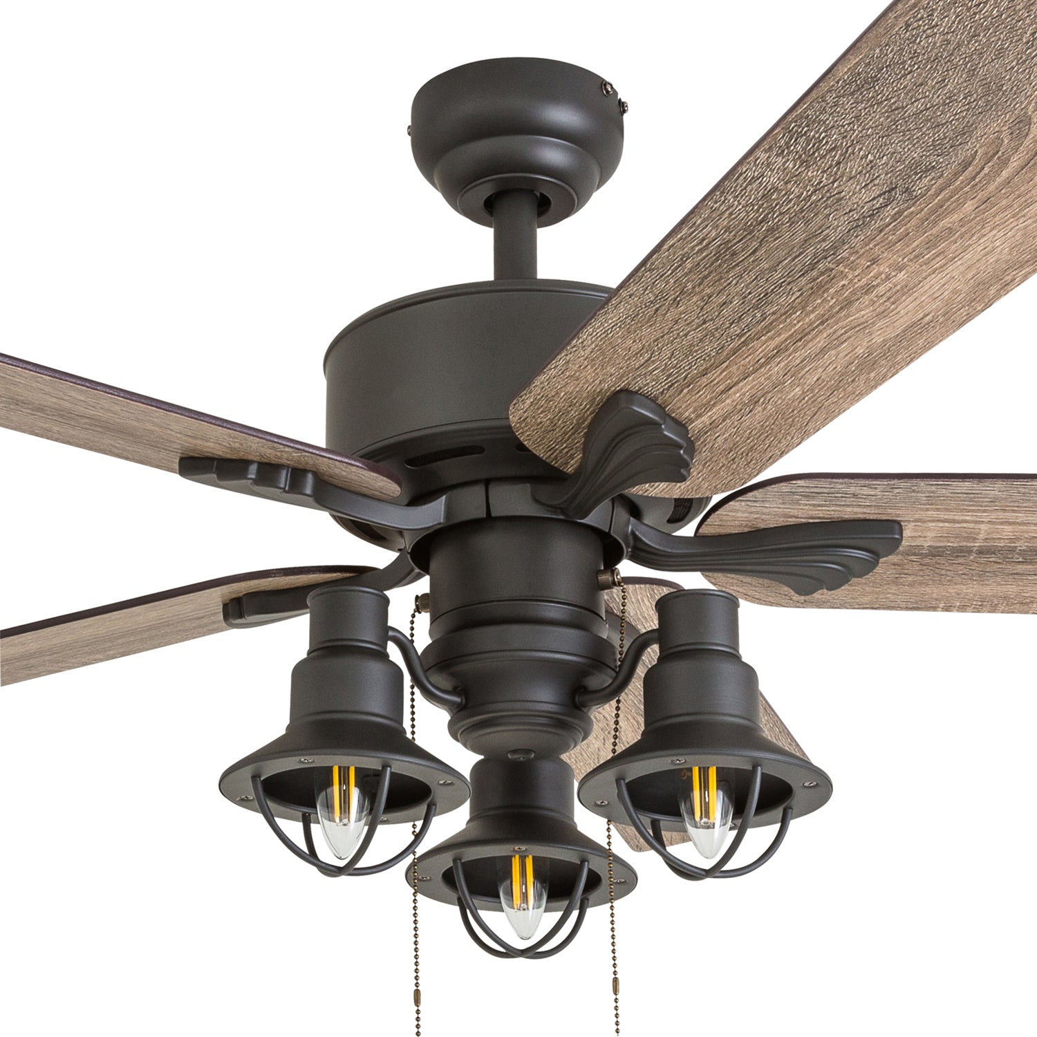 52 Inch Sivan Bronze Ceiling Fan with Remote Control - Energy Efficient Indoor/Outdoor Cooling for Living Room, Bedroom, or Patio