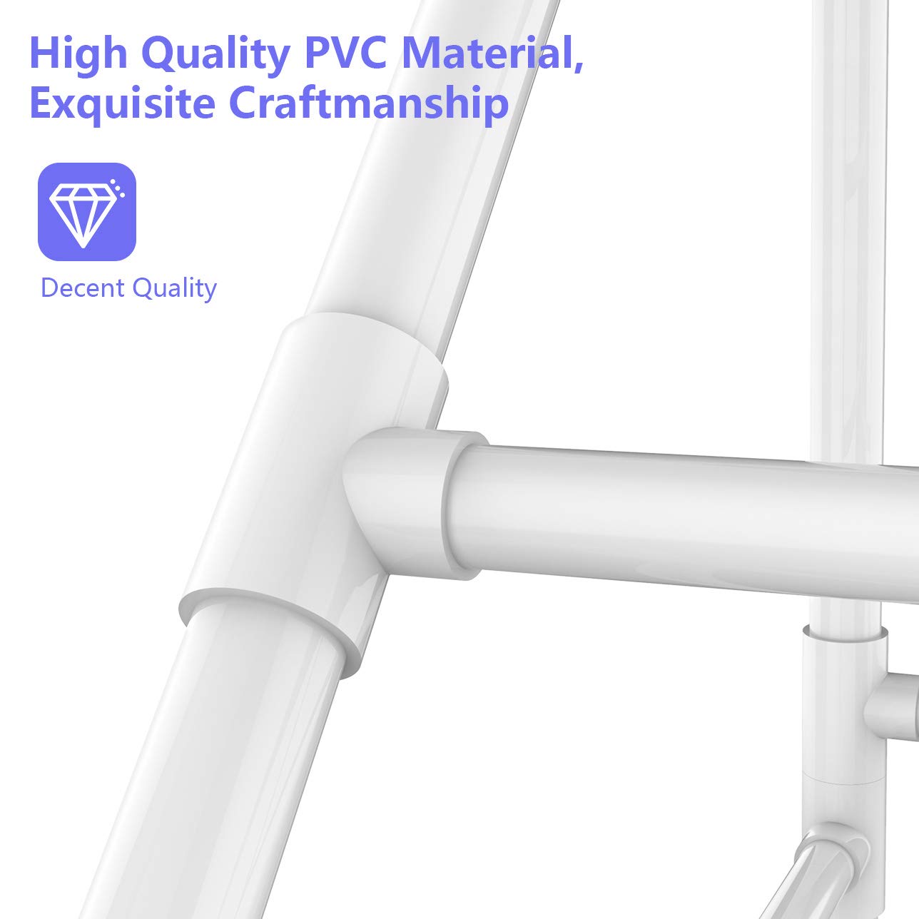 Heavy Duty Vertical Poolside Pipe Towel Rack - PVC Outdoor Towel Holder with 4 Clips & Hammer for Pool, Lake, RV, Beach, Gym, Spa, and Backyard