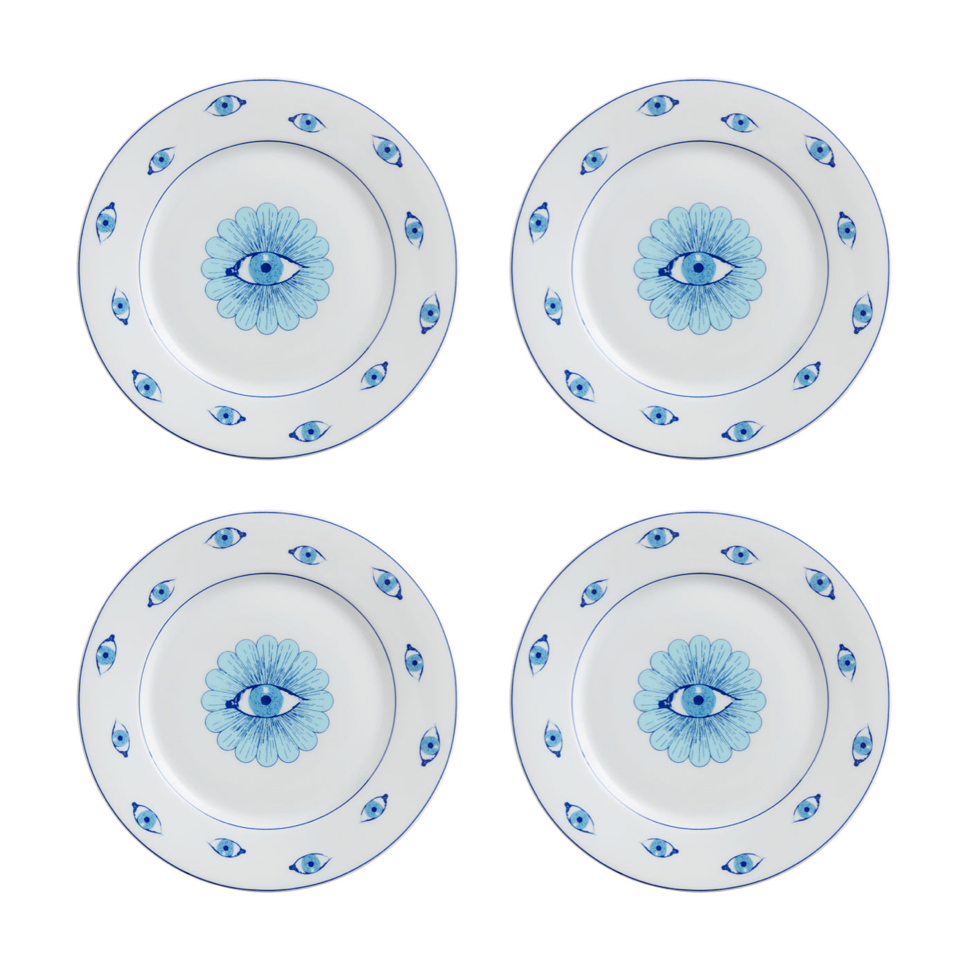 Premium 6-Piece Salad and Dessert Plates Set - Elegant Druggist Style for Dinner Parties, Dessert Buffets & Home Entertaining